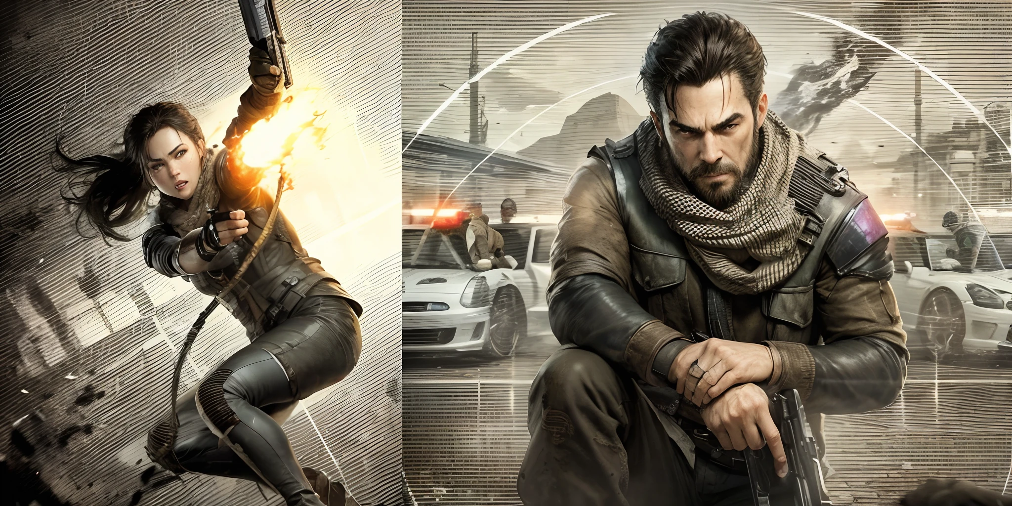 gaming. masterpiece. action. game. hdr. 4k. oily.