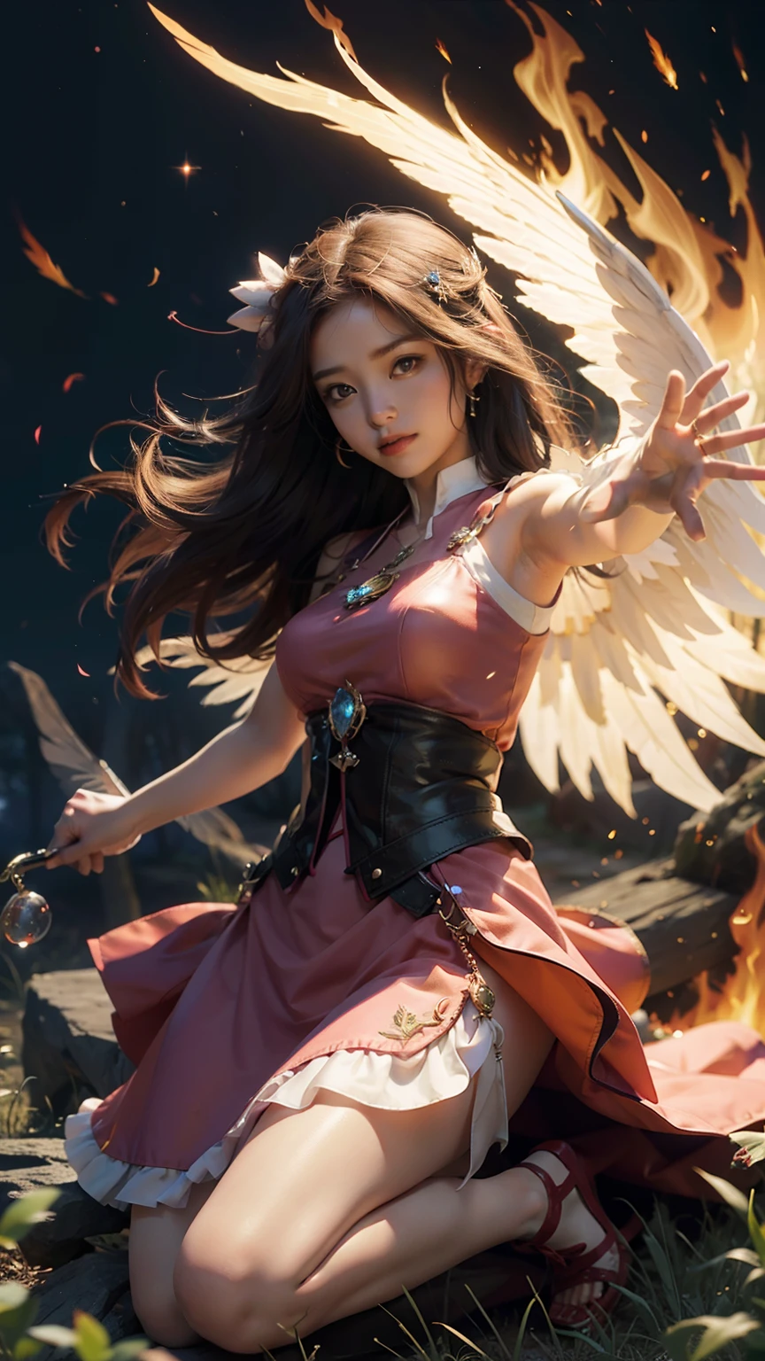 Magical effect, Fairy type ,Magical wings,sunsettime, Fire