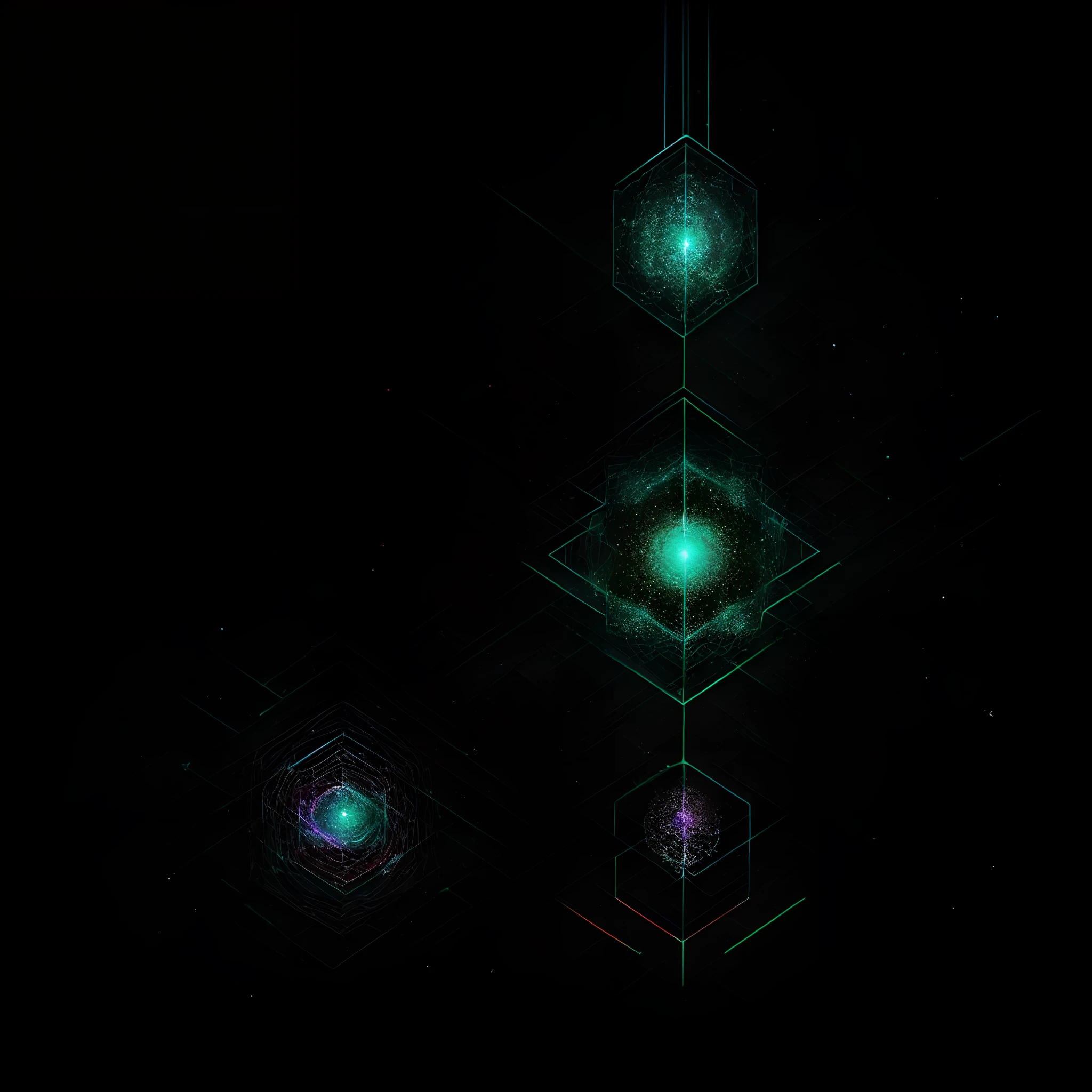 in green、mystical、kindness、Geometric pattern、Abstract、fondling、Cosmic tics