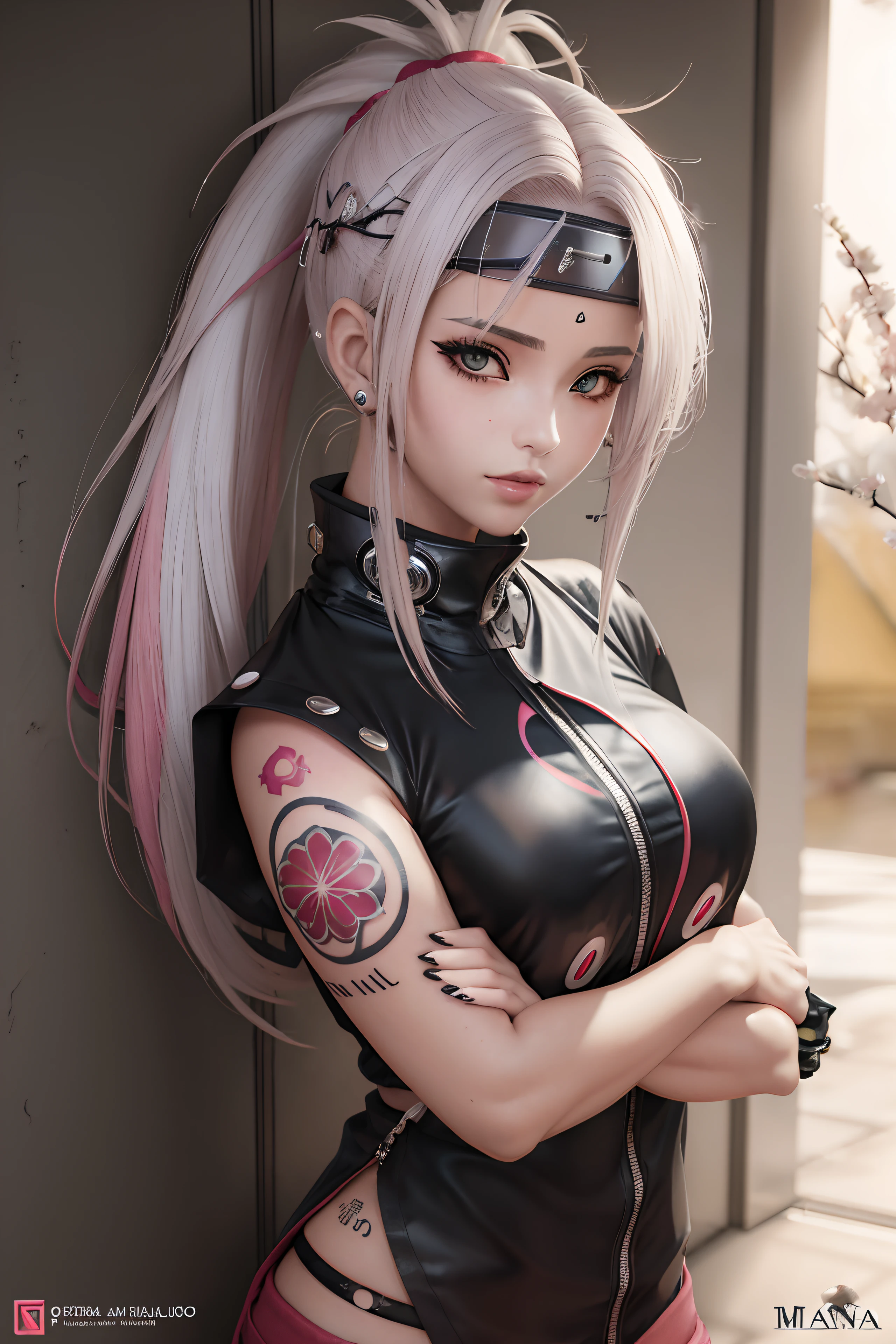 a close up of a woman with a tattoo on her arm, photorealistic anime girl rendering, Inspirado em anime, anime estilo 3d, 3 d anime realista, badass anime 8 k, Estilo anime 3D realista, garota anime cyberpunk, anime hiper realista, ****** de anime cyberpunk feminino, arte de anime realista, ****** anime sedutora, estilo realismo anime, personagem de anime; arte de corpo inteiro