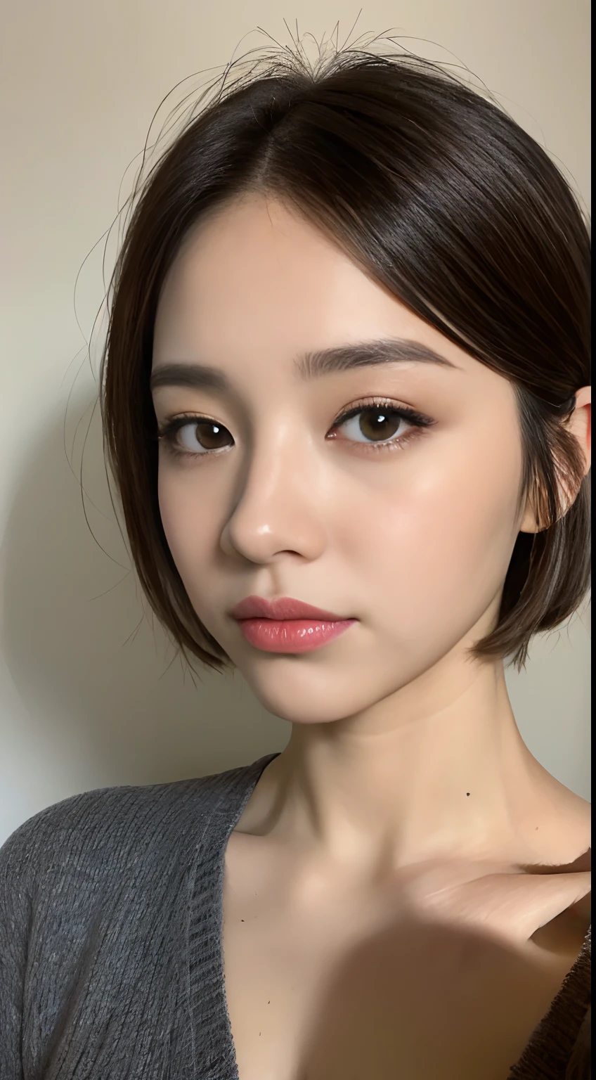 Creo que puedo ayudarte con ese prompt. Then I provide the prompt in English:
`(best quality, 8k, masterpiece:1.3), 1 girl, Beautiful woman with slim abs:1.3, (Medium short hair, Big breasts:1.2), Cardigan:1.1, Ultra detailed face, Detailed eyes, Eyelids`
Espero que esta respuesta sea de tu ayuda. Si tienes alguna otra pregunta, Do not hesitate to do it!!
