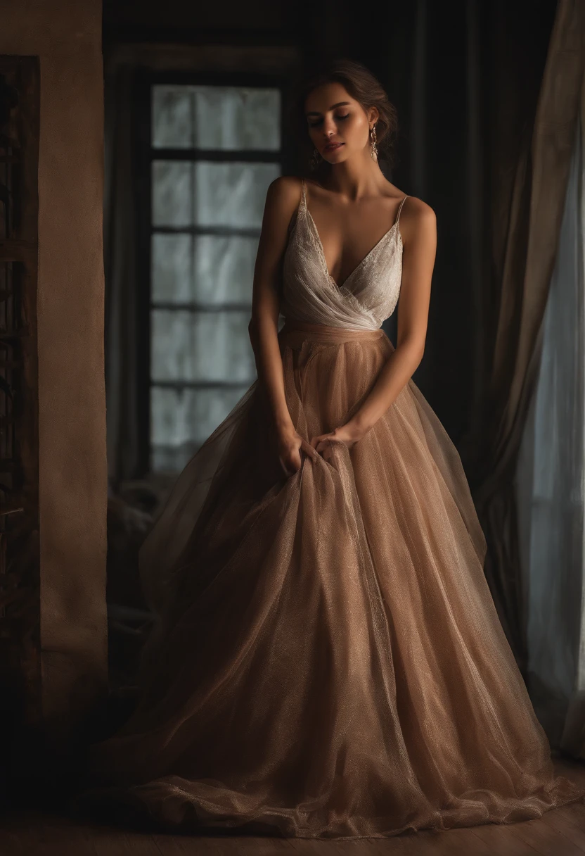 19Mulher de um ano, Ser agredido na bunda duramente pelo pai, Meia-noite, em uma casa, gritar, Meia-noite, obra prima, Realistic, Pessoa da Coreia, Visual bem formado, alta qualidade, Roupas transparentes, corpo esguio, A woman is wrapped in her skirt by her father