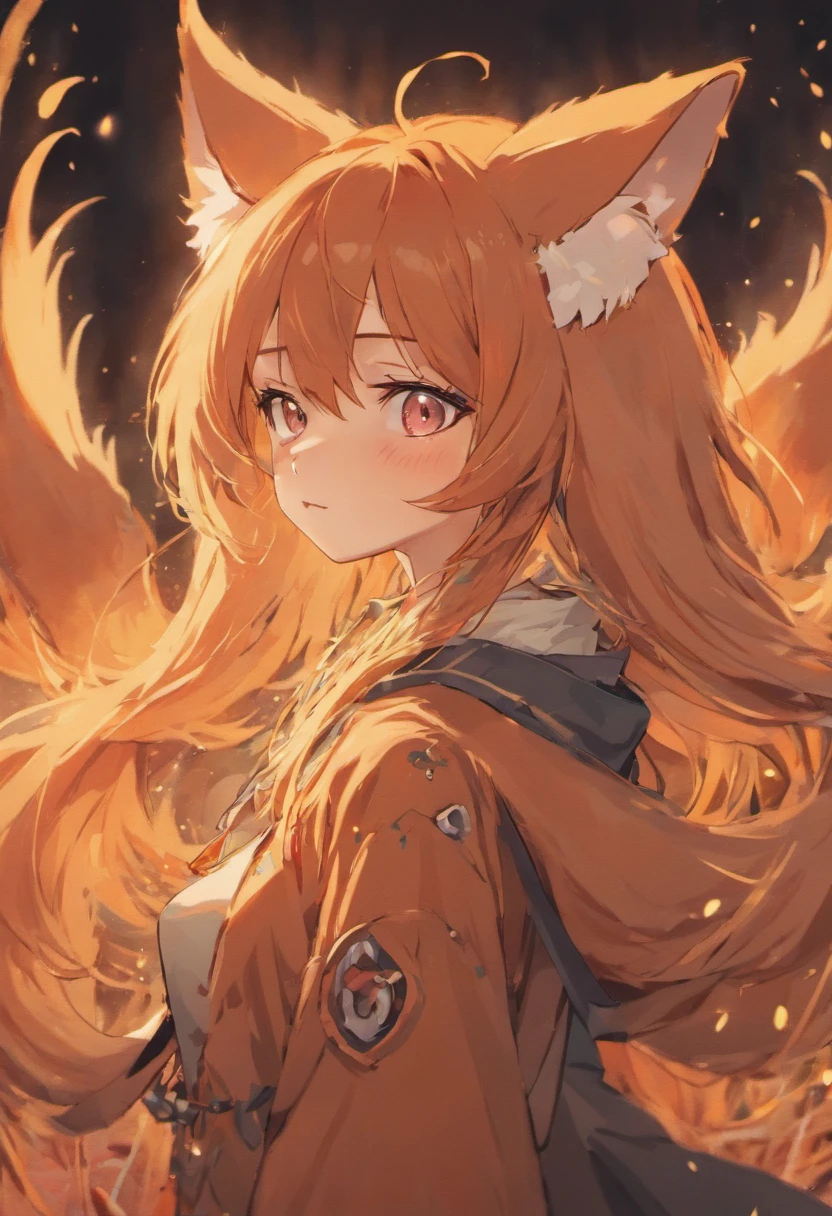 Furry fox girl with Hazel eyes