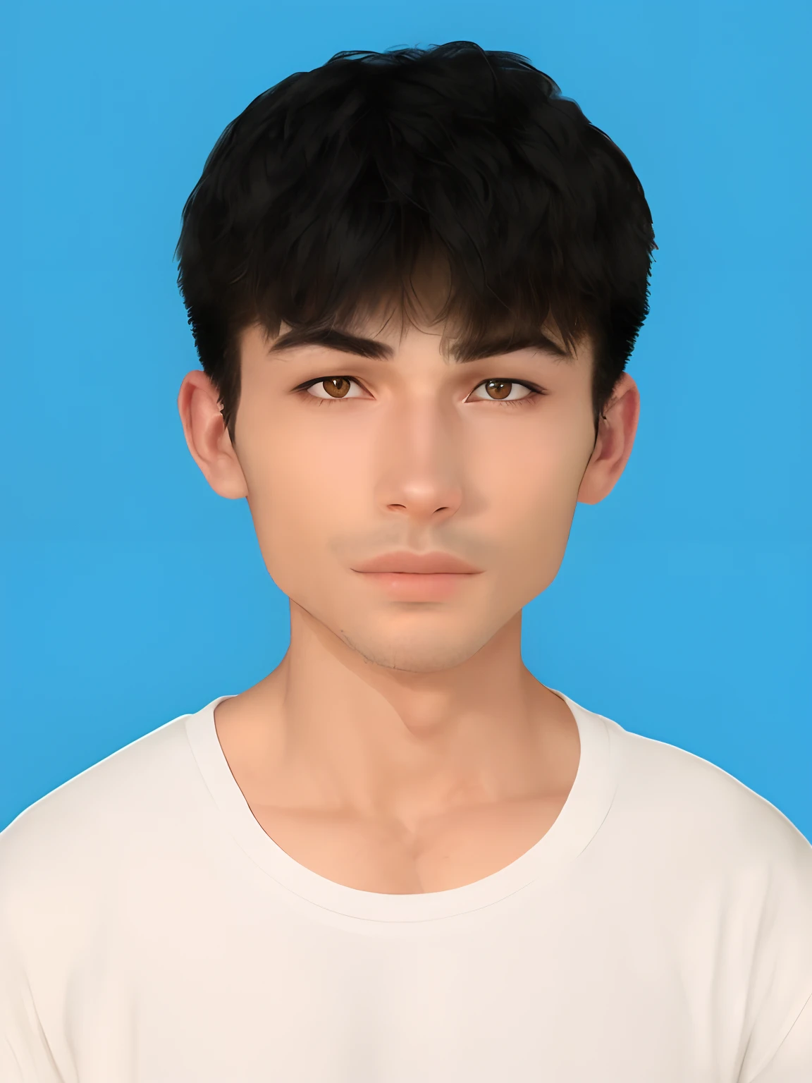 (a handsome, detailed, realistic, high-quality) portrait, (depicting a young man with) strong facial features, (sharp jawline), (piercing eyes:1.1), (perfectly groomed facial hair), (intense gaze), (styled short hair:1.1), (fine textures capturing every strand), (soft and even skin tone), (vivid colors:1.1) accentuating the natural complexion, (beautifully lit from the side), (creating dramatic shadows), (professional studio lighting), (subtle background enhancing the subject's presence), (expressing confidence and allure), (no glasses), (no hat), (no distracting elements), (showcasing the subject's handsome face),(with a touch of mystery in his expression), (grayscale), (bokeh effect in the background), (masterpiece:1.2)
