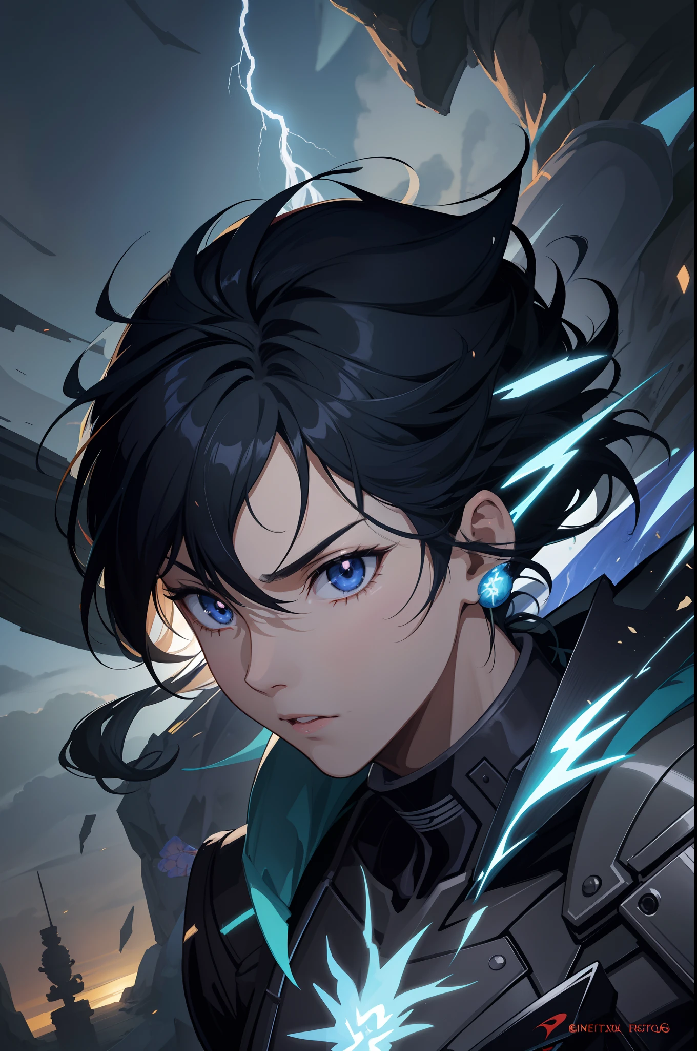 segurando uma katana, Japanese Sword Anime Character With Lightning Coming Out Of His Eyes, imagem do avatar, cara bonito na arte demon slayer, arte de anime digital detalhada, Demon Slayer rui fanart, Estilo de arte de Demon Slayer, , arte oficial do personagem, impressionante estilo de arte detalhado, fanart requintada altamente detalhada, Gatilho Estilo de Arte de Anime, por Yang J, Makoto Shinkai ( apex legends ), Homem, With a katana in my hands, lightning bolts, uma espada com raios