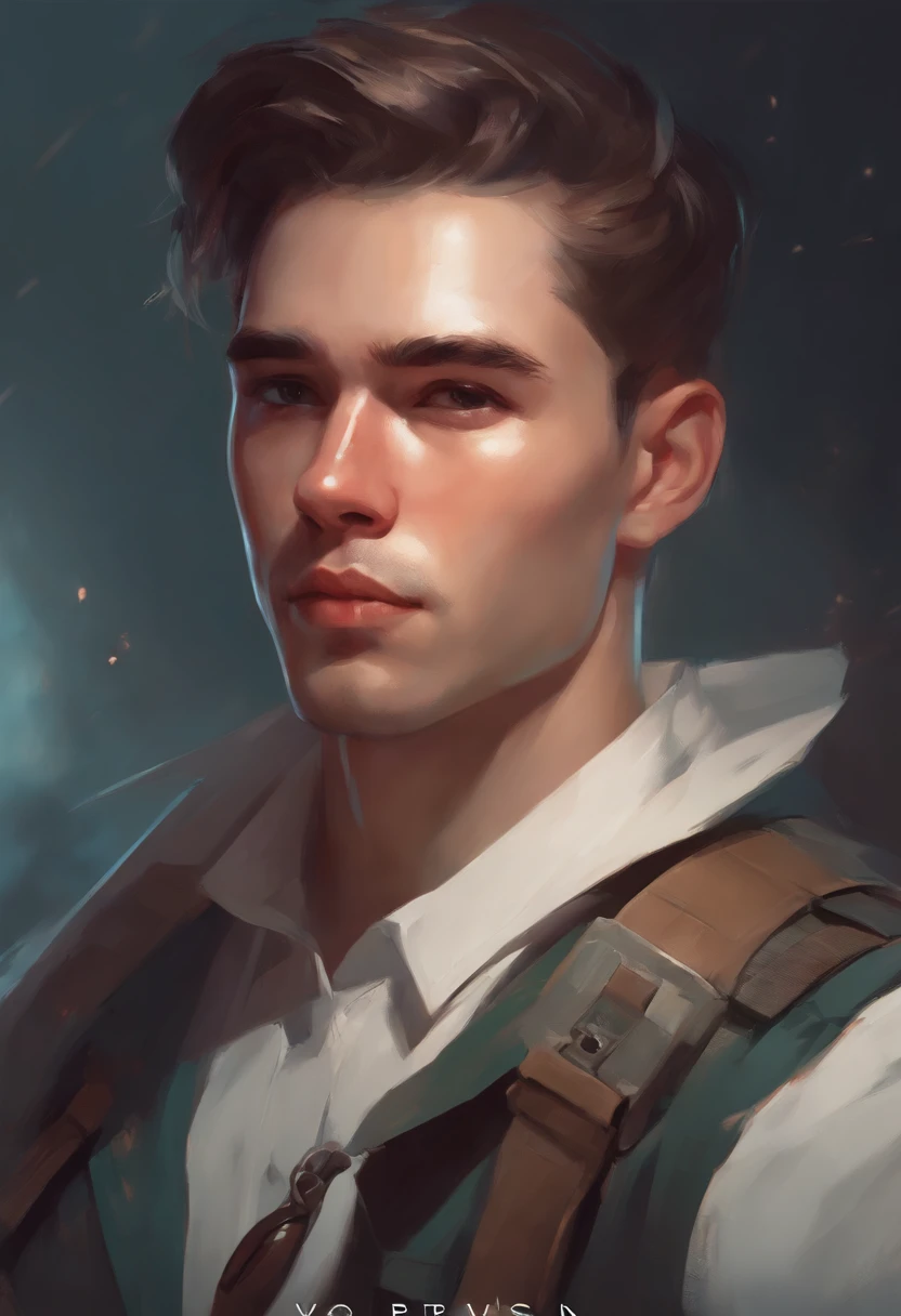 there is a young man holding a knife in his hand, wojtek fus, artwork in the style of guweiz, cgsociety portrait, rossdraws portrait, ross tran 8 k, deviantart artstation cgscosiety, ross tran and bayard wu, :: rossdraws, twitch streamer / gamer ludwig, rossdraws 2. 0, epic portrait illustration