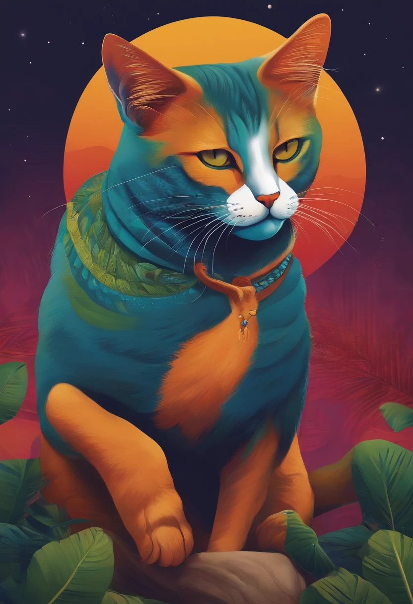 um gato com o corpo em formato de coxinha