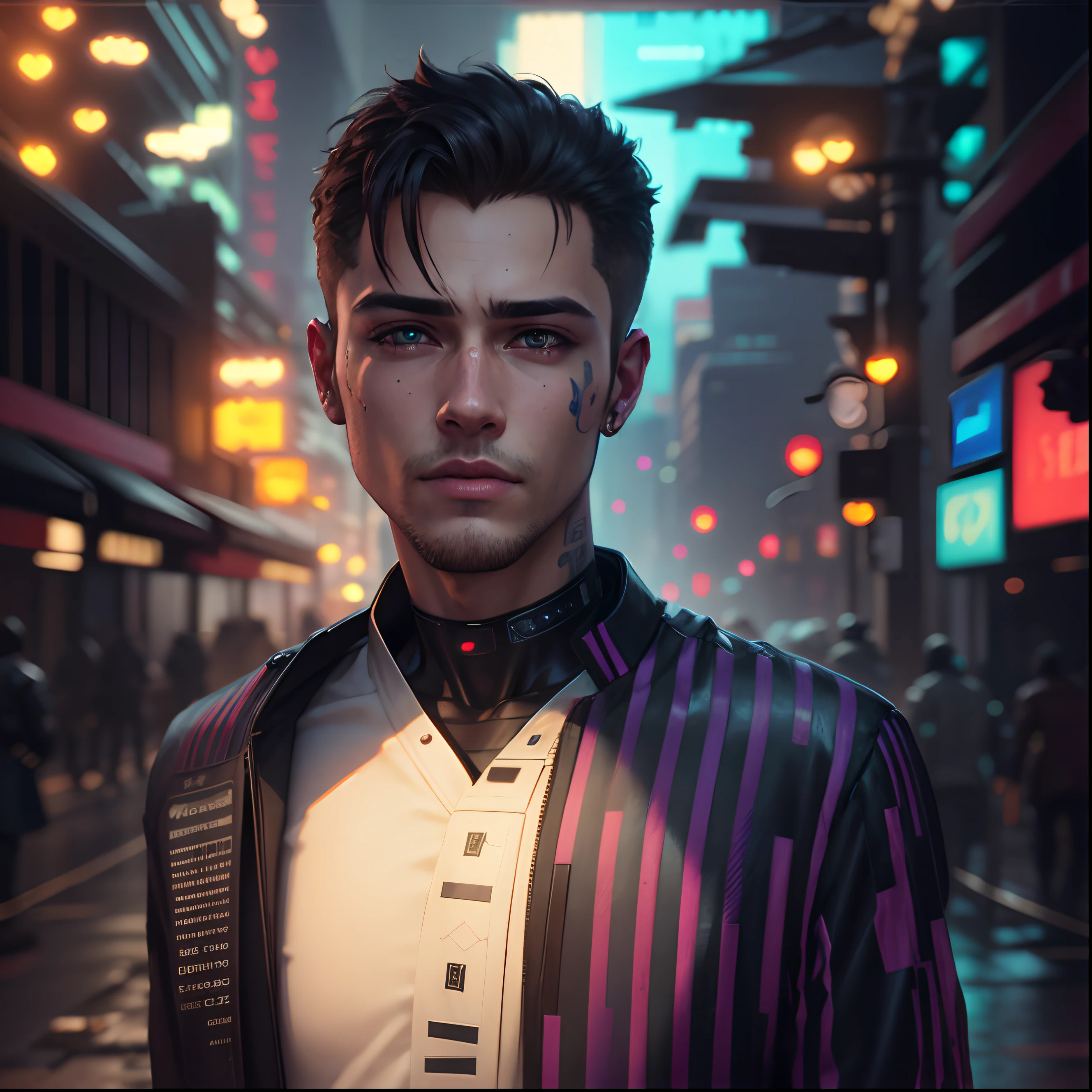 Cyberpunk handsome boy realistic face 8k