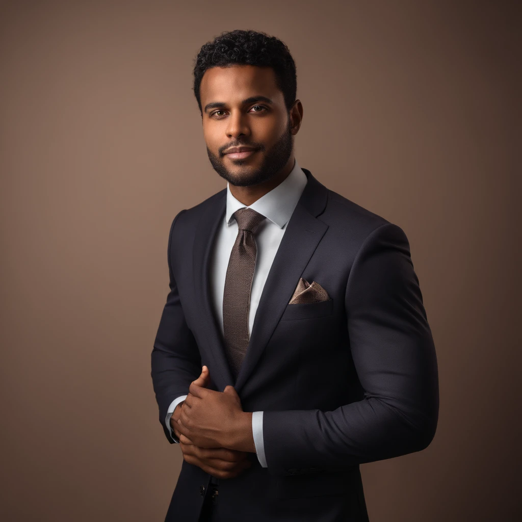 professional portrait,male,brazilian,data scientist,30 years old,brown skin,suit,neutral background,Pose:head and shoulders,professional headshot