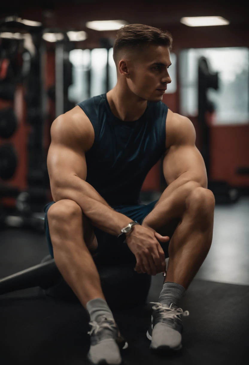 Anton Palych in the fitness room. Нарисовано в стиле Dungeons and Dragons 5th Edition