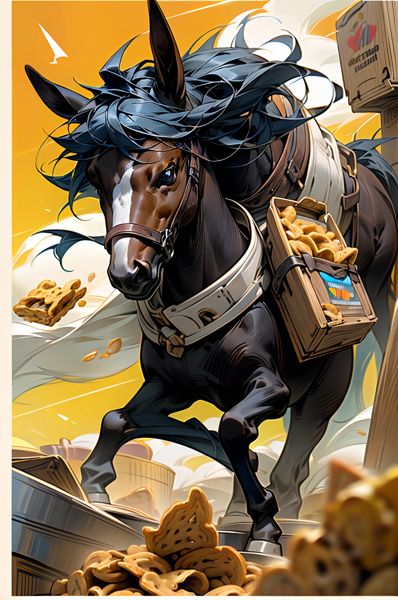 Pony power cereal box with Shetland Pony on it