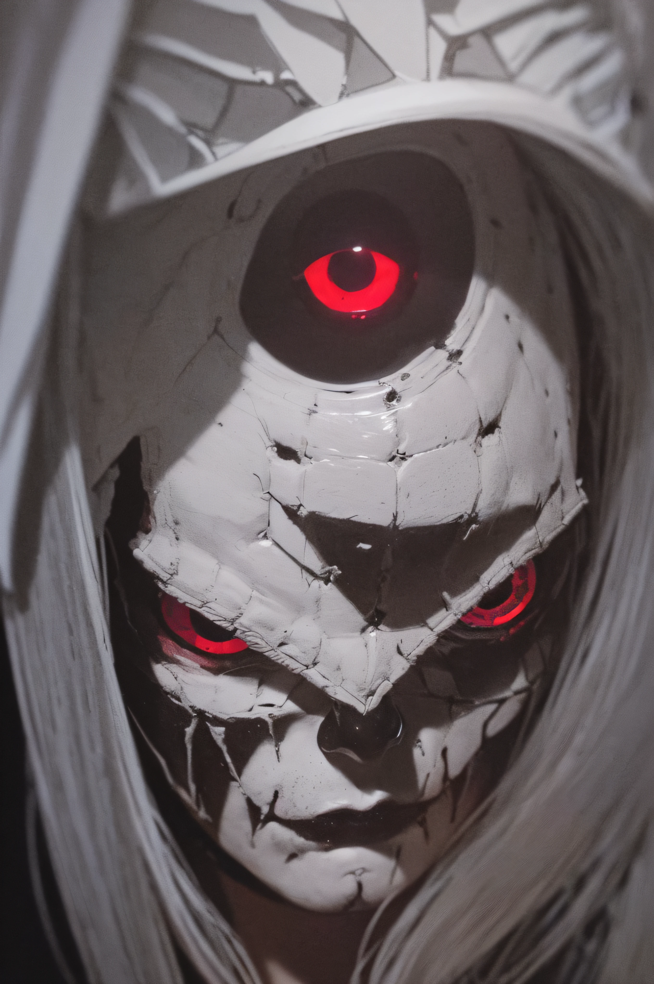 "(The best lighting, oscuro, dramatic),(feto calavera alien, Hellraiser, Cicatrices, , sexy, cerebro, sangre, una rata dentro de la cabeza, terror.),(ojos rojos, calaveras). morning light.