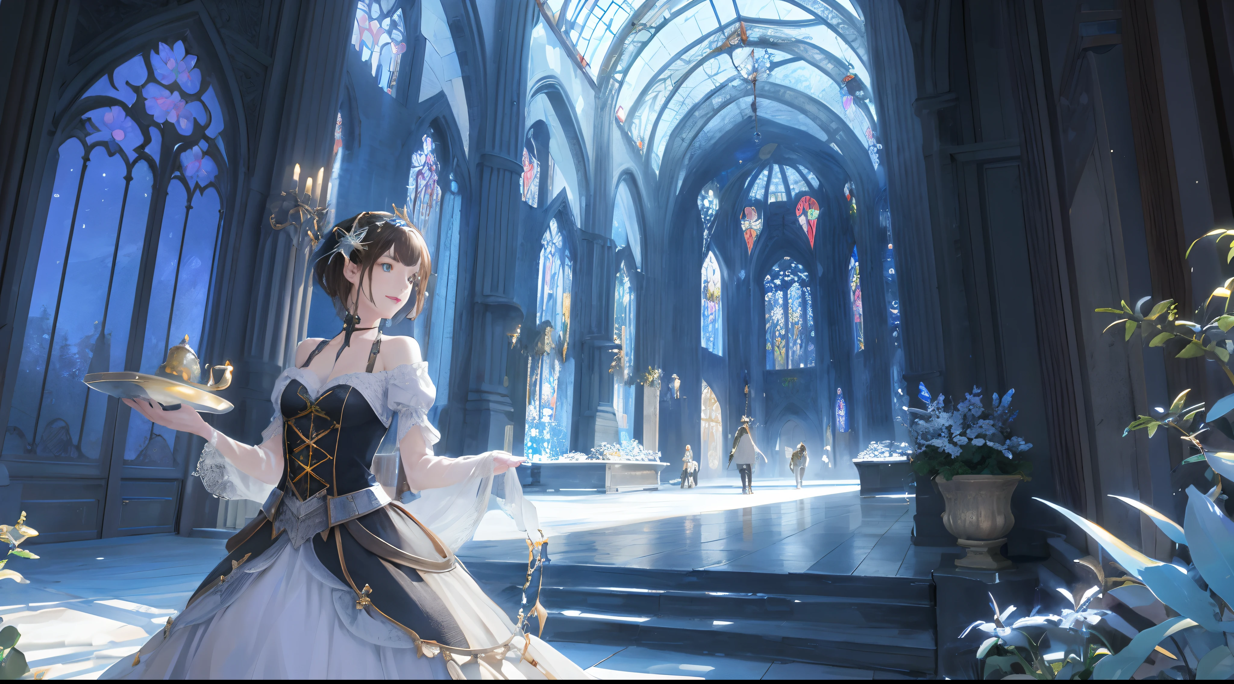 Beautiful fantasy world,mit wunderlichen Kreaturen, sehr detailliert und geheimnisvoll,fotorealistisch