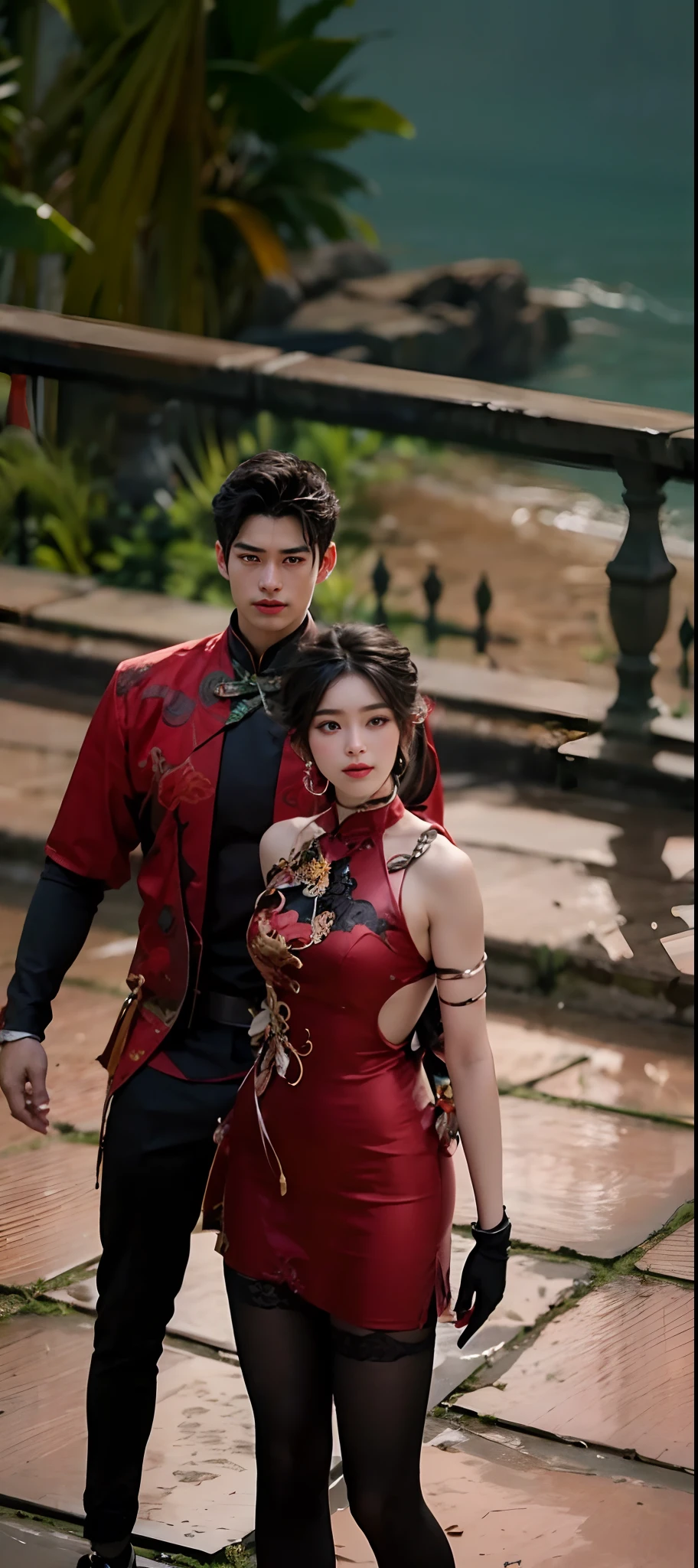(RAW photo, Best quality), (Realistic man, photo-realistic:1.3), tmasterpiece, Young Chinese men of the Song Dynasty,Ancient Chinese white robe,The hem is flying,Exposing the pectoral muscles,Expose abs,Exposing thighs,Large bulge at the crotch,Very masculine and masculine, The is very detailed, CG, Unity , 2k wallpaper, Amazing, finedetail, Extremely detailed CG Grand Unity 8K wallpaper, hugefilesize , ultra - detailed, A high resolution, absurderes, the soft light, Pietro Boselli people, White skin of the, Detailed fingers, extremely detailed eyes ancface, Beautiful detailed nose, 美丽细致的眼睛, looking at viewert, (1人, Handsome face),Flying long hair,Bunched hair,photorealiscic face,Realistic figure,cabelos preto e longos,Stretched posture,Light WeChat,Rejoice,cheerfulness,Be red in the face,exhilarated,having fun,cheerful big breasts,mountain water,Heavy fog,ln the forest,Dingdall effect,Depth of field blur,The background is blurred with a large aperture
