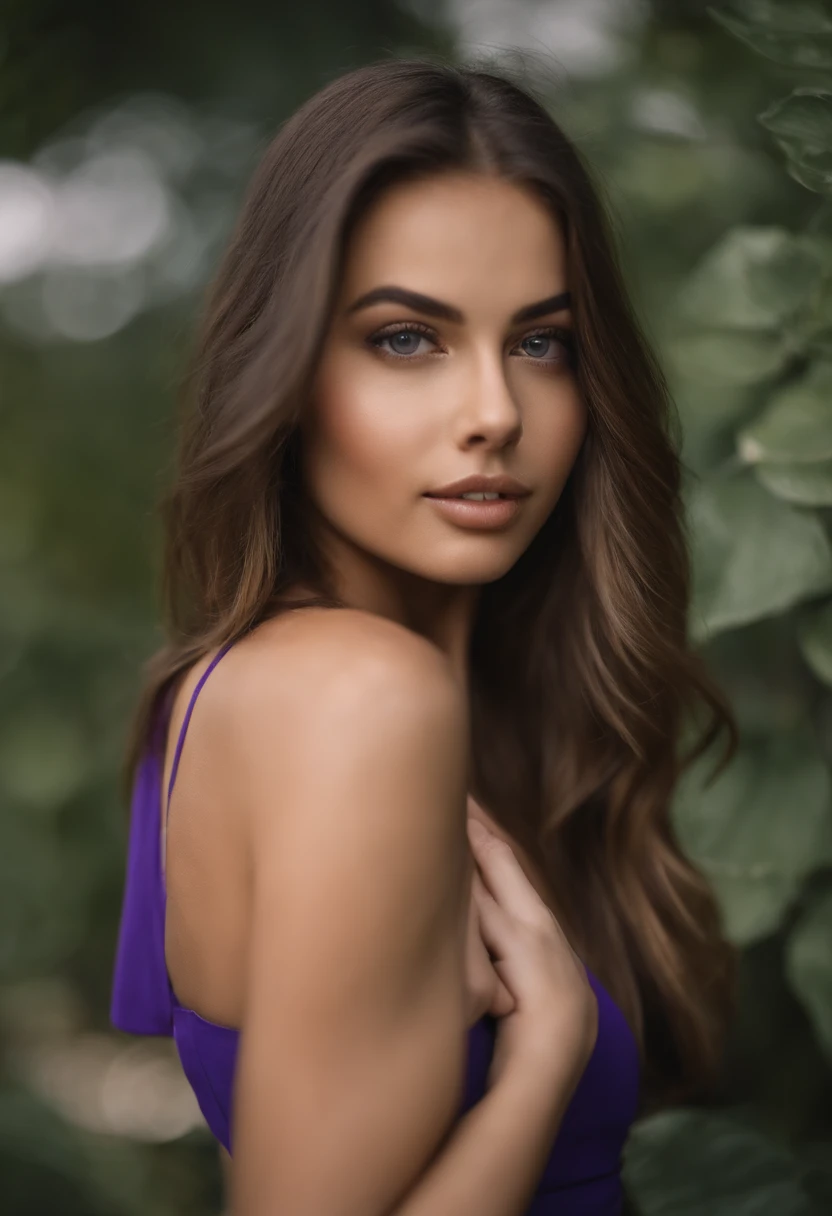 Arafed woman with matching tank top and panties, fille sexy aux yeux bleus, Portrait Sophie Mudd, cheveux bruns et grands yeux, selfie of a young woman, Yeux de chambre, Violet Myers, sans maquillage, maquillage naturel, looking straight at camera, Visage avec Artgram, Maquillage subtil, Superbe photo du corps entier, clivage, au centre commercial