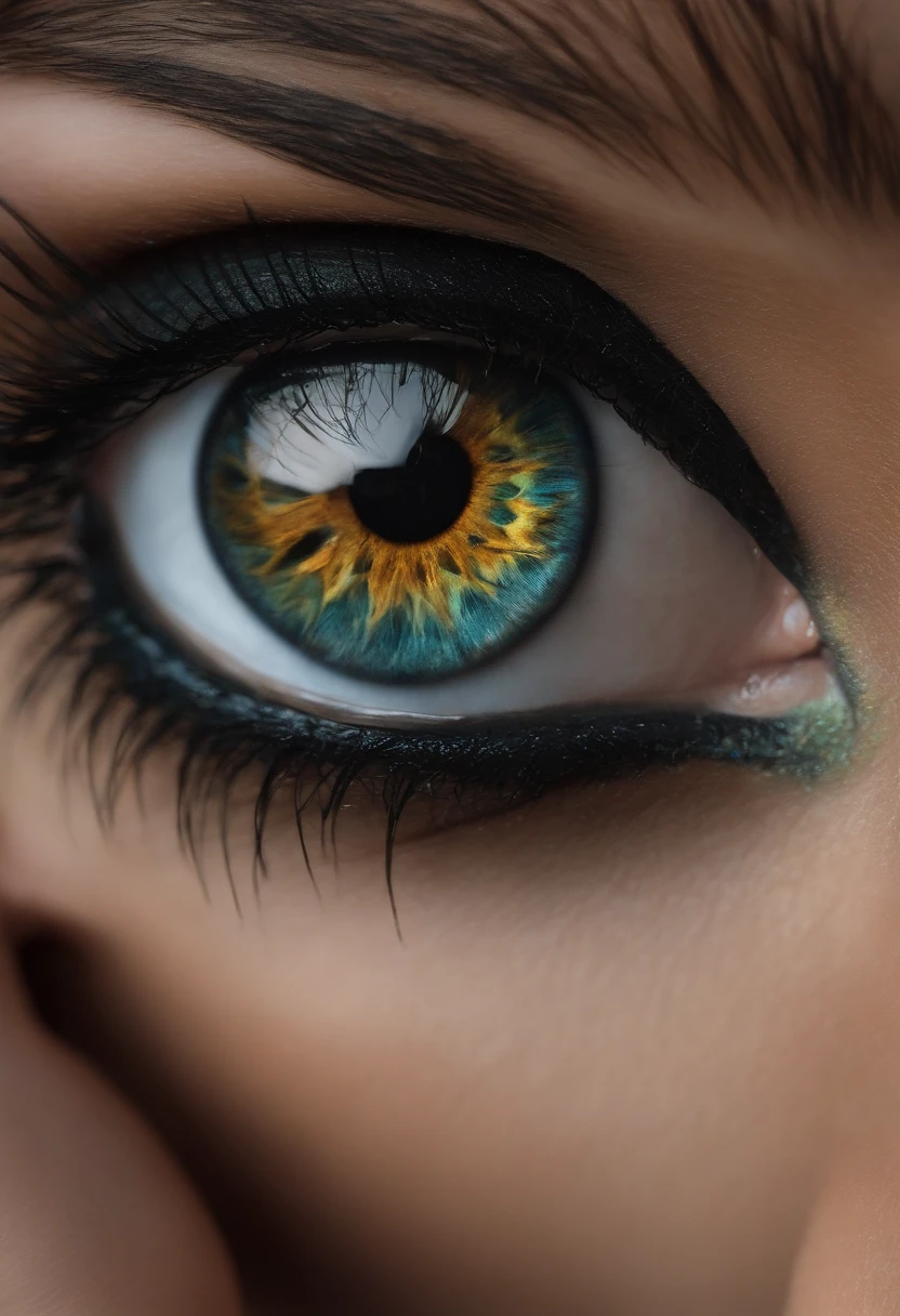 arte en maquillaje de ojos (cat eyes) color de ojos claros