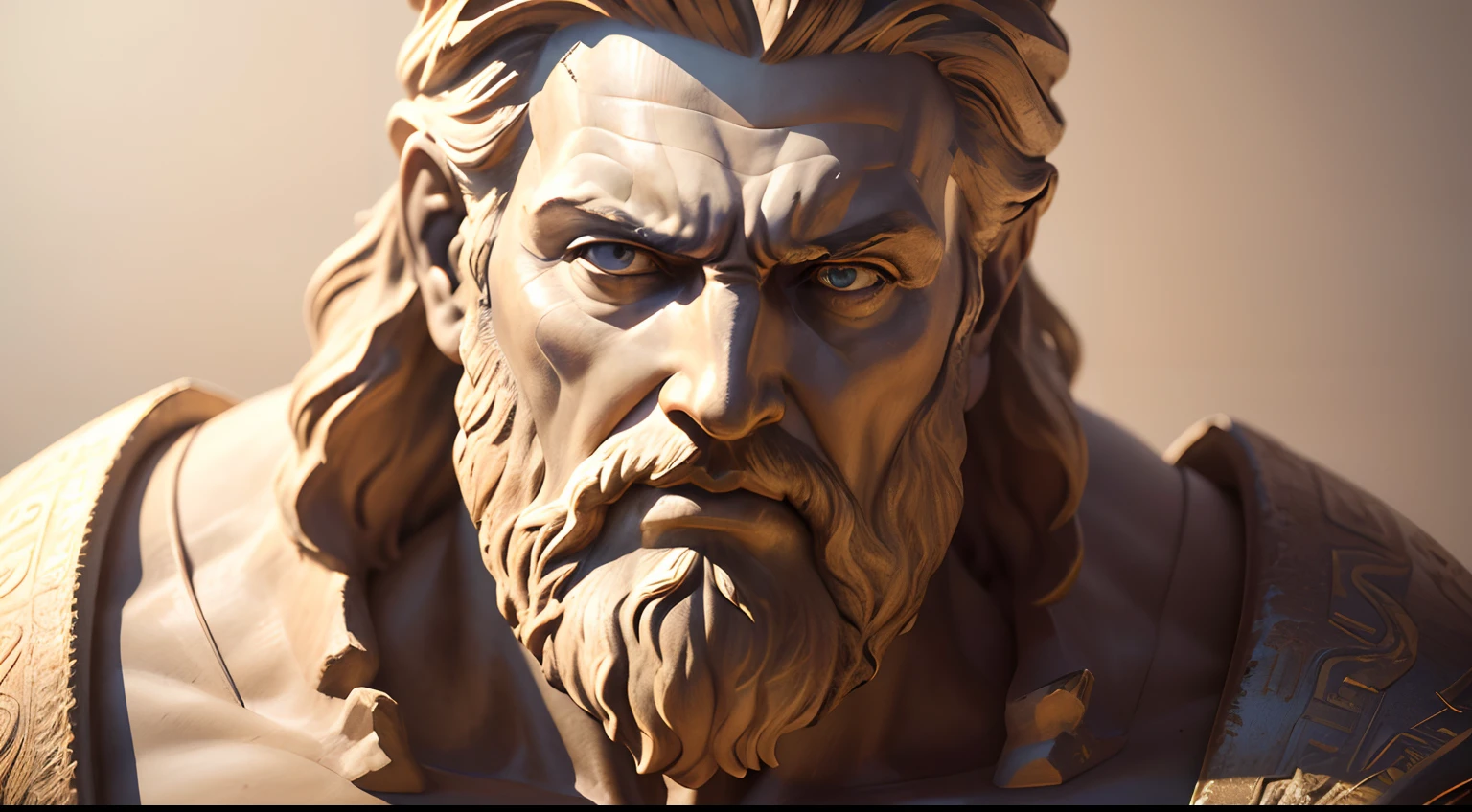 (best quality,4k,8k,highres,masterpiece:1.2),ultra-detailed,(realistic,photorealistic,photo-realistic:1.37),ancient Greek statue,angry expression,bearded,shot on Sony A7S III with Sony FE 35mm f/1.8 lens,12.1 MP,aspect ratio 3:2,raw style