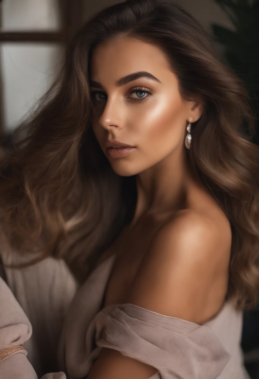 Femme latine, fille sexy, Portrait dos, Sophie Mudd, cheveux bruns et grands yeux, Selfie d'une jeune femme, Yeux de chambre, Violet Myers, sans maquillage, maquillage naturel, Watch from Derière, Visage avec Artgram, Maquillage subtil, Superbe photo du corps entier, clivage, sitting at table, , gros seins, avec des grosses fesses, portrait de dos, plan sur le cul