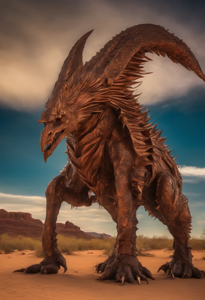 Creat copper monster, who lives in desert