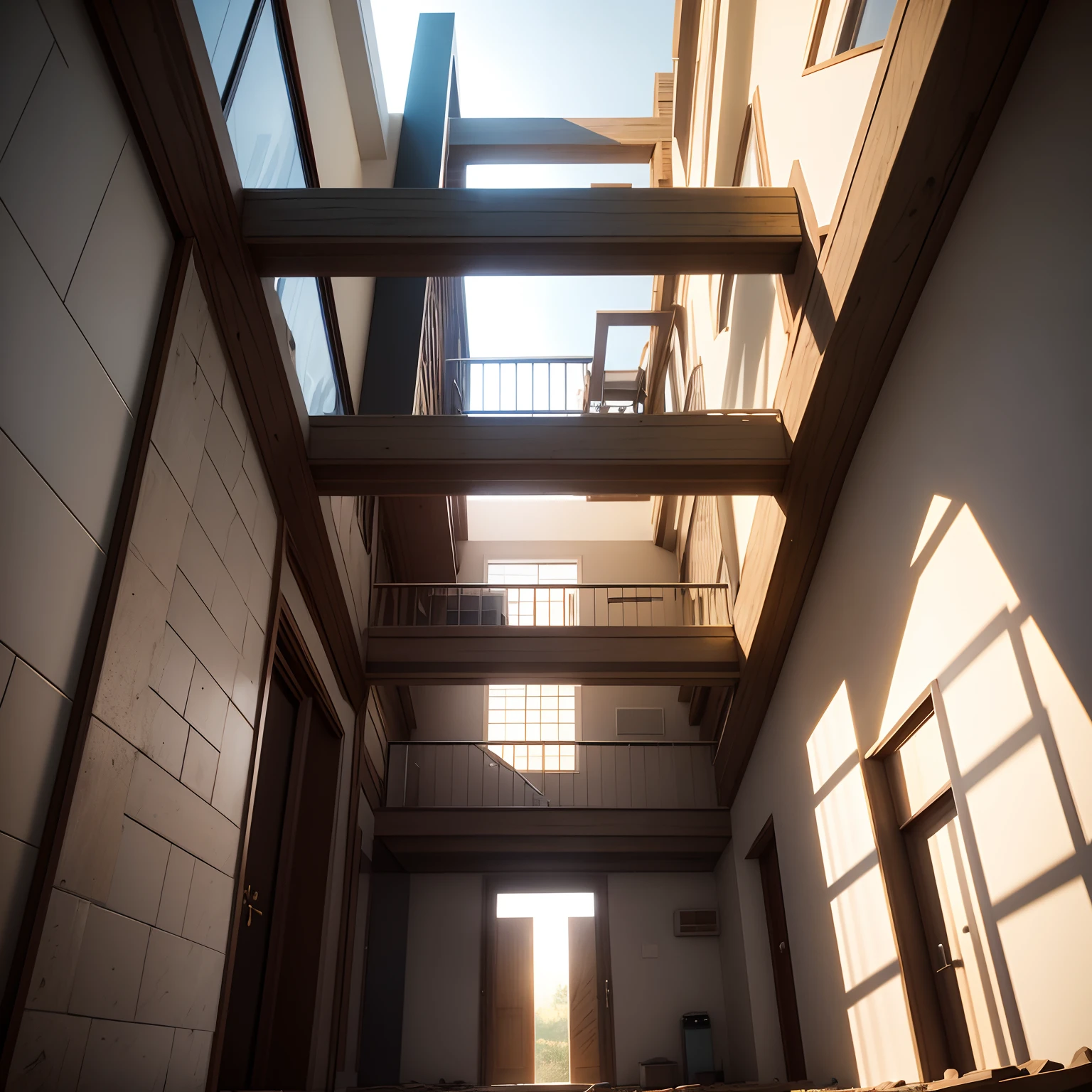 The sun was slowly beginning to set over the horizon, casting long shadows across the ground as workers began to erect their latest addition onto our 2 story brick building. The first floor consisted of rough hewn stone steps leading up into what seemed like a giant tree stump at its base - this would eventually become our front porch area. As we reached higher levels on the second floor, however, we found ourselves surrounded by modern steel beams and thick glass walls that gave us great views from every angle.
Looking down through the large windows lining both sides of the entrance hall, I saw rows upon row of neatly stacked bricks being laid out for us to use during the next phase of construction...