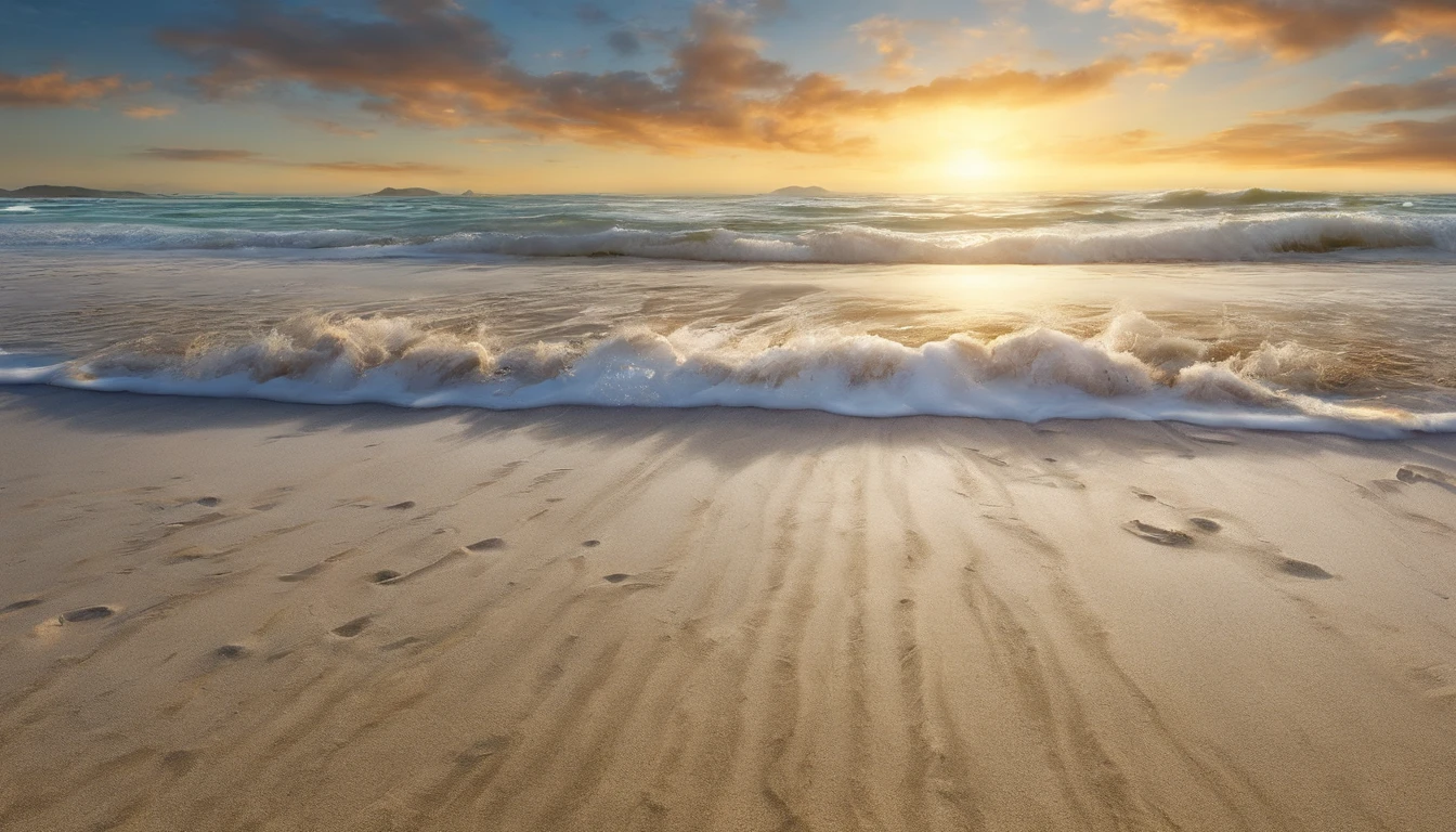 sand beach,Beach,Horizon,Full of happiness