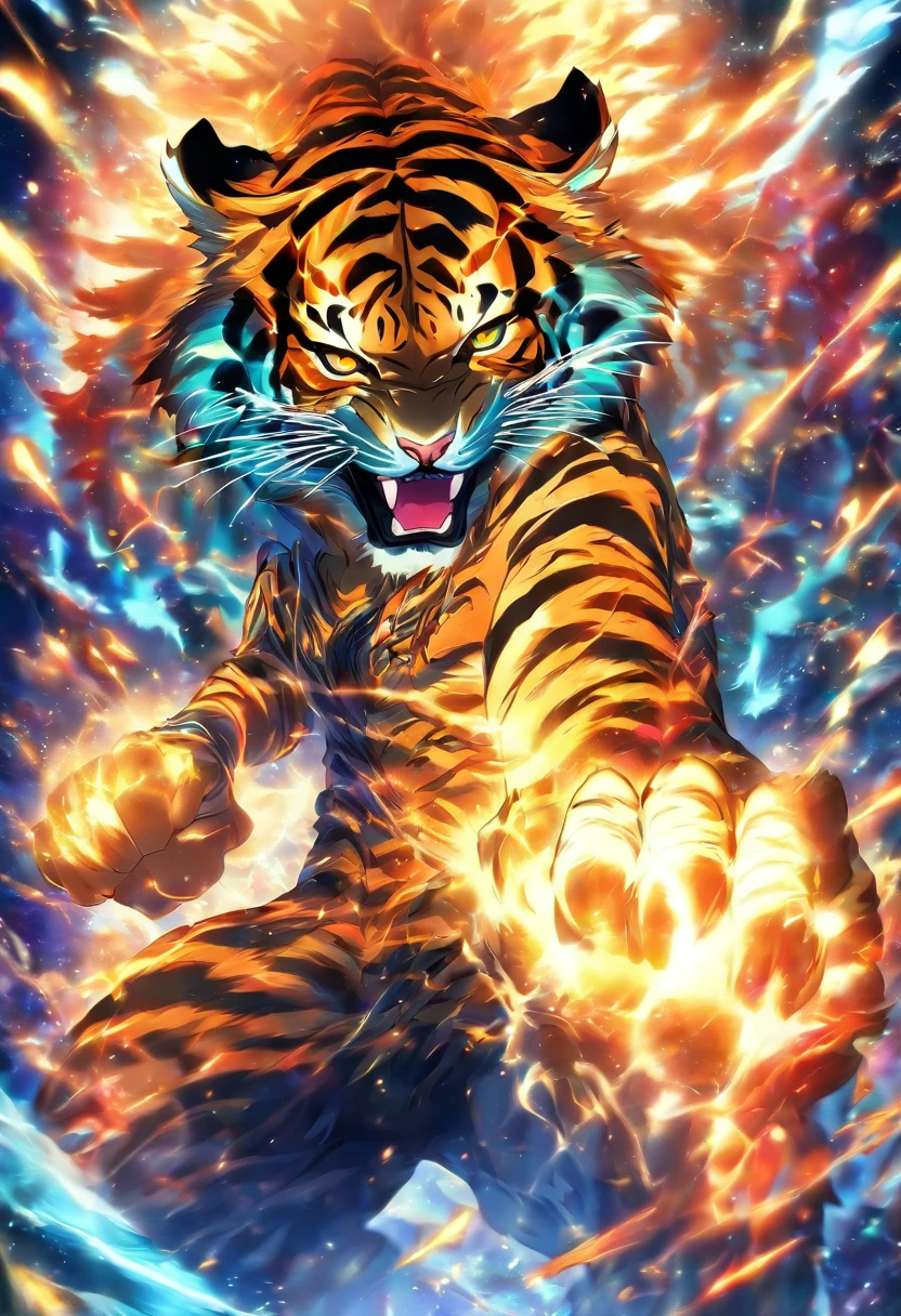 Tigre aura azul anime