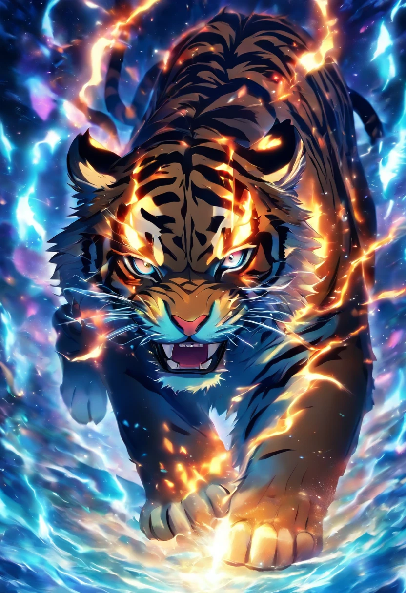Tigre aura azul anime
