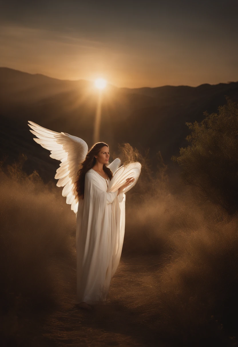 Create an image that serves as a conclusion to this fascinating exploration of who angels are in the Bible. Emphasize the pivotal role that these celestial beings play in bridging the gap between the divine and the human. They are messengers, guides, protectors, and executors of God's will. Although they may remain unseen, their influence is deeply felt in biblical narratives and in our own spiritual lives. Therefore, join us on this continuing journey as we delve deeper into the world of angels within the sacred pages of Scripture.