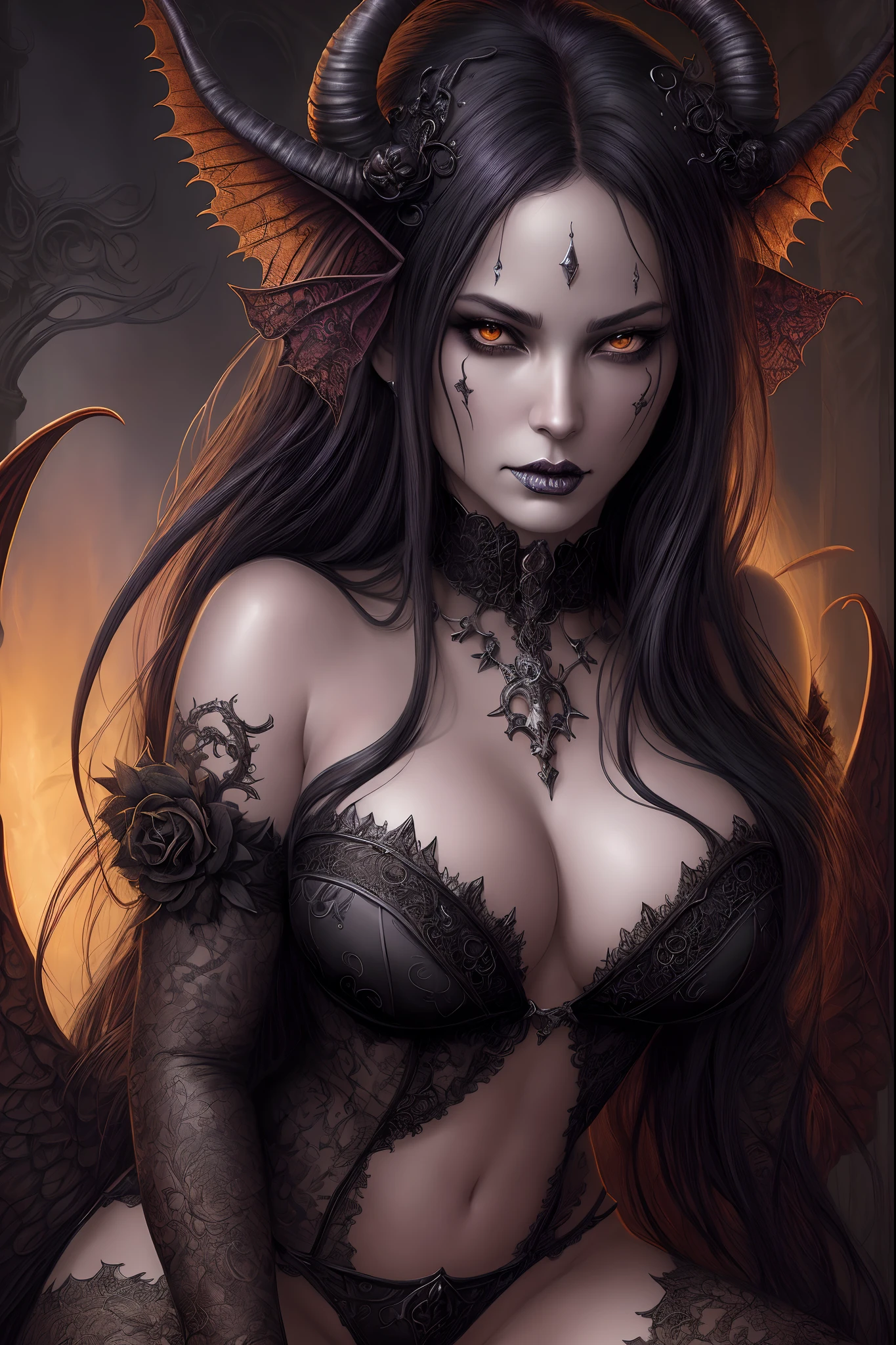 1girl a full body close up of a succubi, scary detailed art in color, sensual alluring posing squatting, nude, naked, au naturel, no panties, no pants, no underpants, pubic hair, highly detailed fantasy art, beautiful fantasy art portrait, intricate detailed digital art, highly detailed digital painting, digital art fantasy art, mark brooks detailed, detailed fantasy digital art, amazing detail digital art, close-up portrait demoness skull, by Todd Lockwood