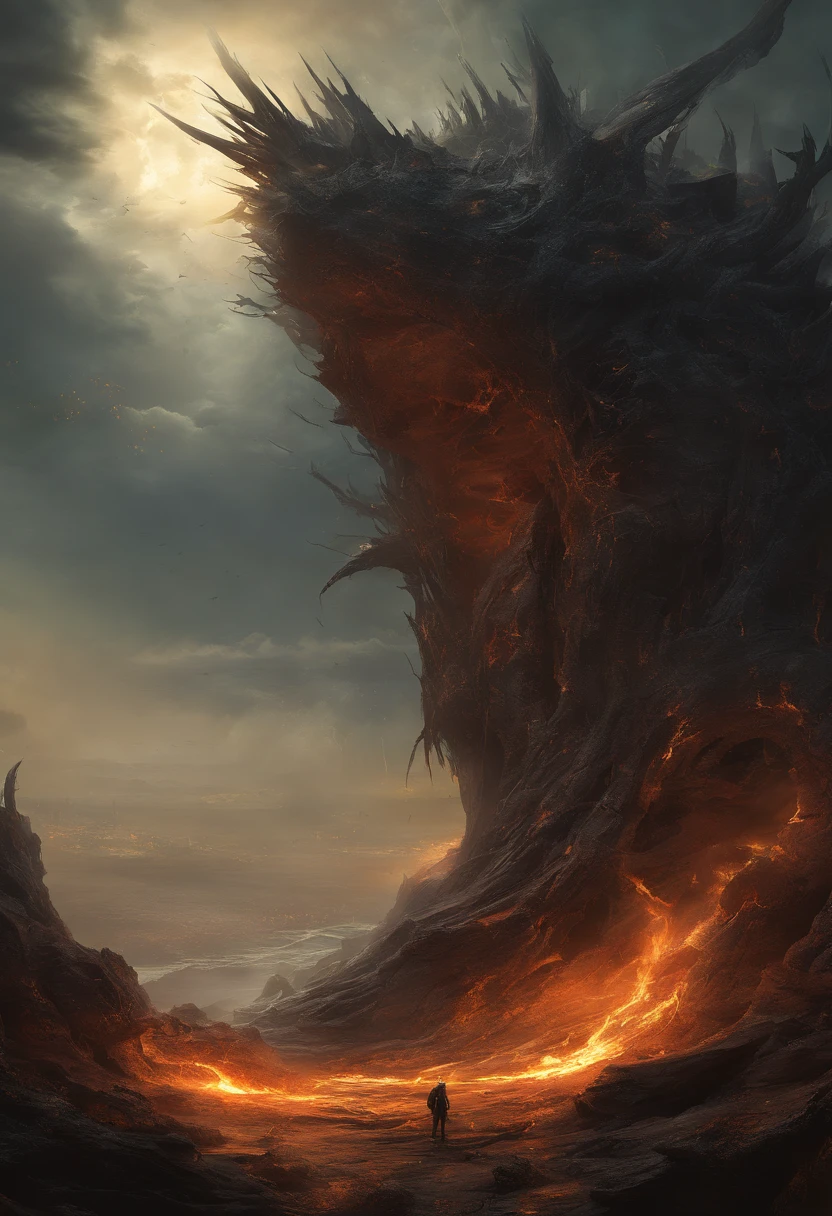 I alone an afraid of a world i never created. The toxicity of people. The draining energy. Im going to go dark and dizzy. I have become death. The apocalyptic dream. The ghosts of the past. The torment of anguish and loss. 32k high resolution. Ultra complex design. Unreal engine 5.2. Spikey black hard edged crown of thorns. Maelstrom. Atomic bomb. Nuclear fire. A waging war of my mind