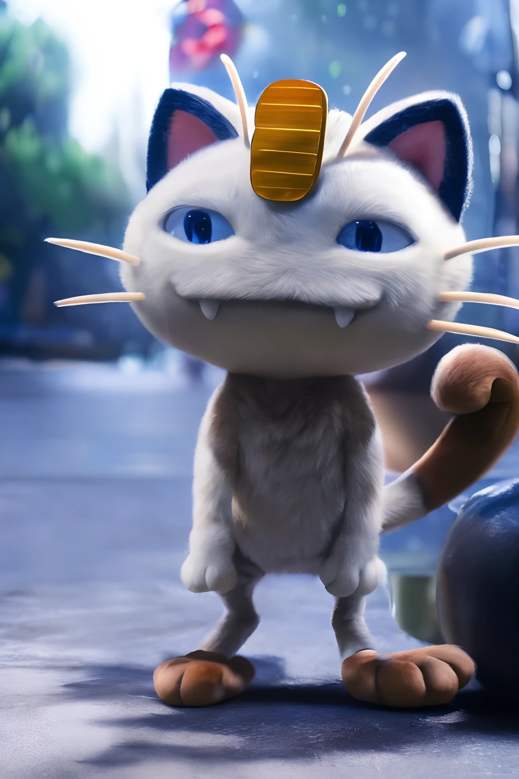 ((realistic)), ((photorealistic)),((high-res, masterpiece, best quality, cinema lighting)), masterpiece, best quality:1.2), upper body, solo, masterpiece, best quality, 4k, photograph, cinematic, modelshoo ,ultra realistic 8k cg, masterpiece, ((ultra detailed background, delicate pattern, intricate detail)), (highly detailed, fine details), best quality, (photorealistic:1.4), absurdres, RAW photo,masterpiece, best_quality, ((boy 1.3)), solo, realistic fur, detailed, (detailed fur, fur, furry body:1.2), (by ratte and nuzzo and kenket:0.7), ((Meowth 1.5)), pokemon, snaggletooth, smile, upper body, high quality, absurd res, photo manipulation, photography \(artwork\), detailed,