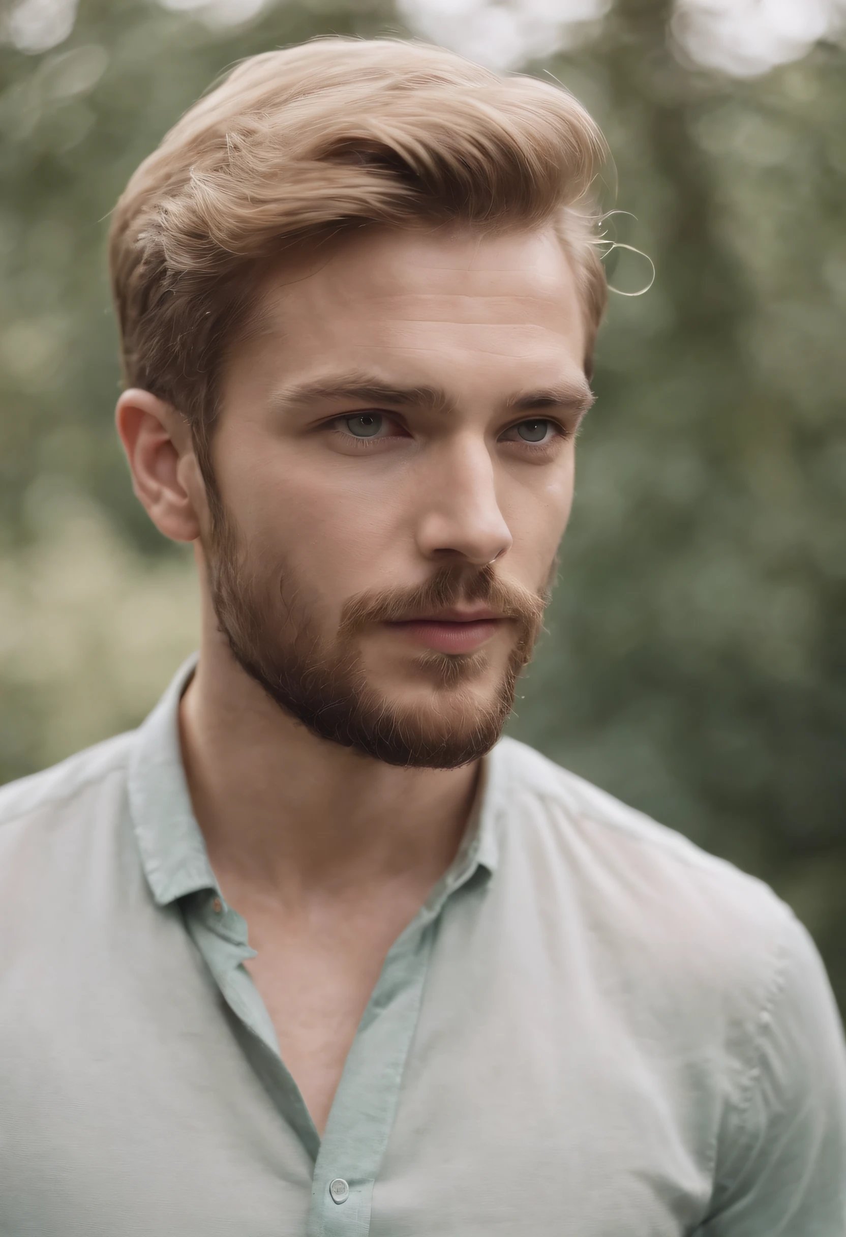 homme, graisse, Terno Verde, cheveux blonds,yeux bleus, Barbe blanche
