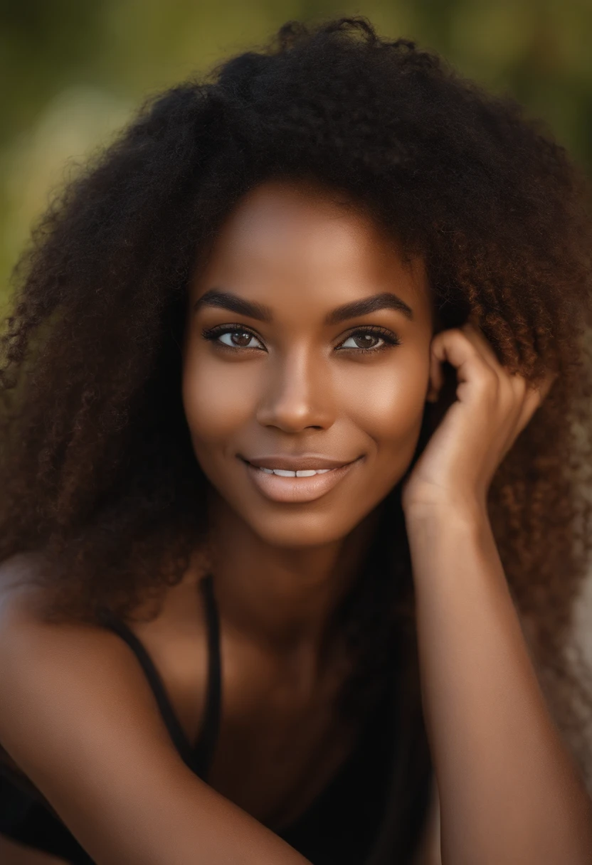 Femme africaine noire, fille mince, belle au naturel, Mixed-race man with slanted eyes, fille sexy aux yeux bruns, cheveux noirs, nez fin, bouche pulpeuse, selfie of a young woman,sans maquillage, maquillage naturel,  Maquillage subtil, Superbe corps complet sur la plage, side pose. Accessoire du visage. Let's pierce the nose , sourire, lunettes de soleil