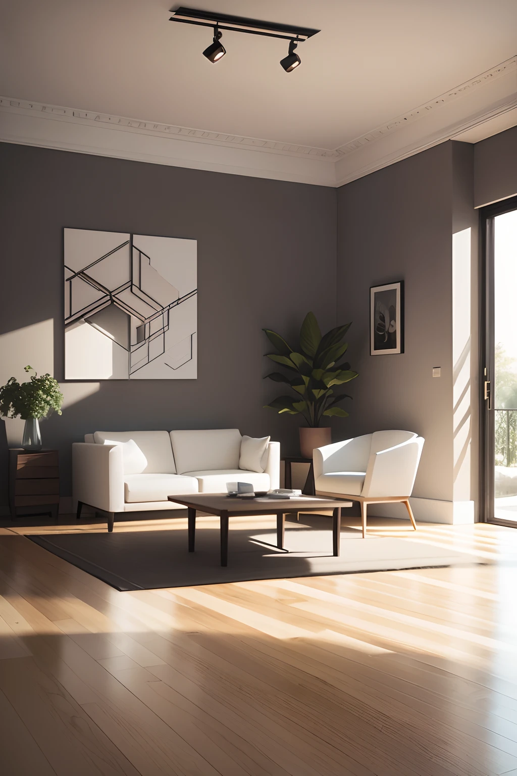 Prompt: Create an image that represents the perfect fusion of art, tecnologia e design, incorporating 3D printed wall sculpture elements and a charming, modern atmosphere.

Image Description: A imagem mostra uma sala de estar elegantemente decorada, with white walls and minimalist furnishings. No centro da parede principal, there is a wall sculpture in 3D printing, criada pelo Studio [Studio Name]. The sculpture is composed of interlocking organic and geometric shapes, giving a sense of movement and dynamism. The materials used in the sculpture have a unique and sophisticated texture, com detalhes finamente trabalhados. Carefully placed lighting highlights the curves and contours of the sculpture, criando sombras sutis que adicionam profundidade e interesse visual. Ao redor da escultura, There are some modern chairs and a coffee table with a cup of coffee, criando uma atmosfera acolhedora e convidativa. The combination of neutral and elegant tones creates a subtle contrast with the sculpture, highlighting it as the centerpiece of the décor. In the footer of the image, the Studio's logo is present [Studio Name], reinforcing the authenticity and prestige of the artwork.

#ArtTechDesign #EsculturaModerna #Impressão3D #DecoraçãoSofisticada