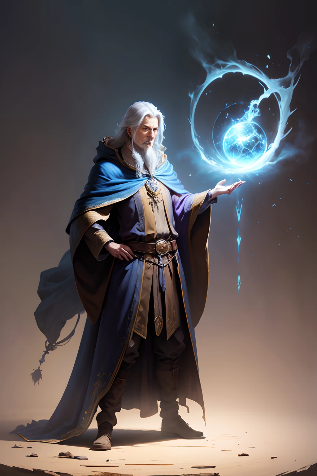 wizard using magic concept art fantasy