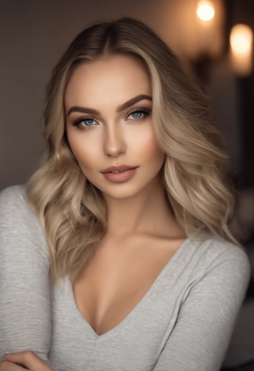 woman with matching tank top and panties, Sexy girl with blue eyes, portrait sophie mudd, portrait corinna kopf, blonde hair and large eyes, Selfie einer jungen Frau, Augen im Schlafzimmer, Violet Myers, ohne Make-up, Natural makeup, Blick direkt in die Kamera, Gesicht mit Artgram, dezentes Make-up, Stunning full body shot, im Schlafzimmer, Spaltung