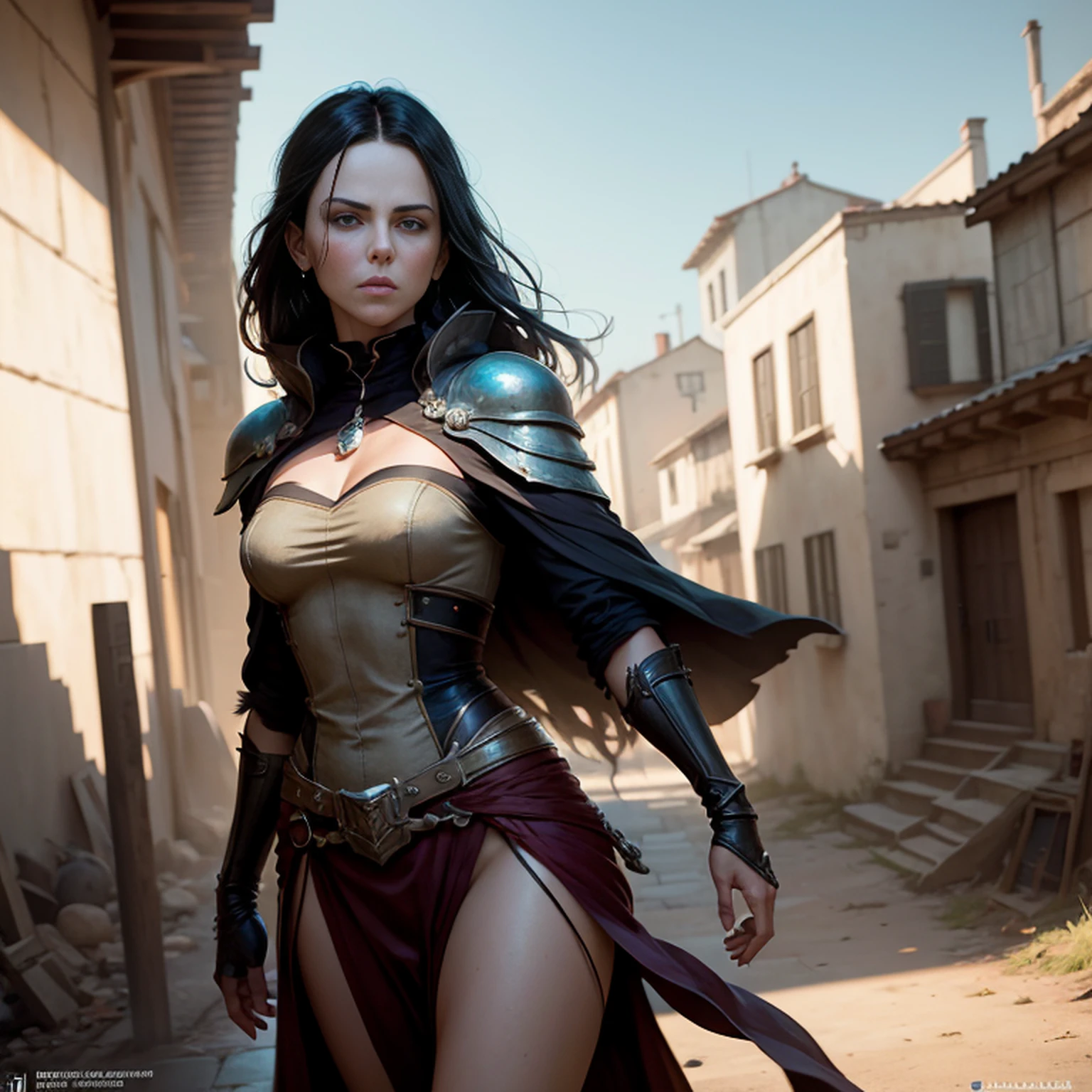 ((Charlize Theron), (Arwen)), estilo modelshoot, Parece Keira Knightley, (extremamente detalhado CG unidade 8k papel de parede), foto corporal completa da obra de arte mais bonita do mundo, Bruxa medieval inglesa, Vale Verde, pearl skin,coroa de ouro, ouros, Plano de fundo detalhado com arquitetura medieval, professional majestic oil painting by Ed Blinkey, Atey Ghailan, ghibli studio, Directed by: Jeremy Mann, Greg Manxadinho, Antonio Moro, trending on ArtStation, trending in cgsociety, intrincado, High detail, foco nítido, Dramatic, Arte de pintura fotorrealista de Midjourney e Greg Rutkowski