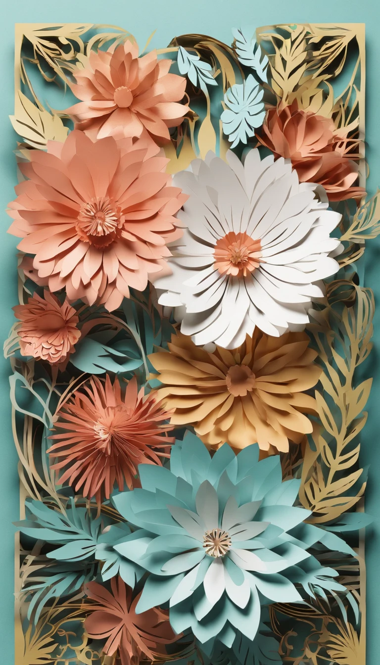 A different colored flower frame for an invitation design with a blank rectangle in the middle