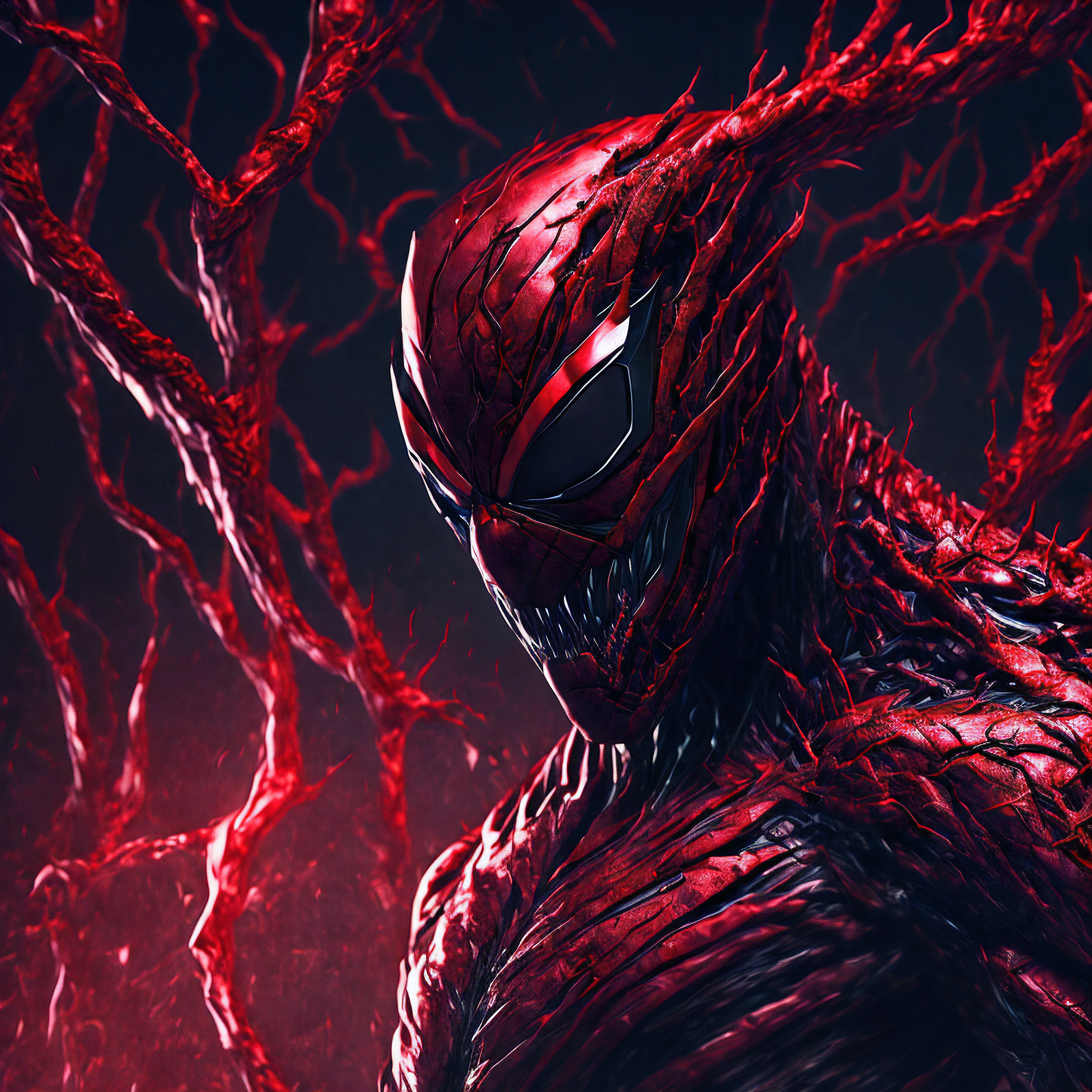 Carnage (Marvel),  cyberpunk, 8K.