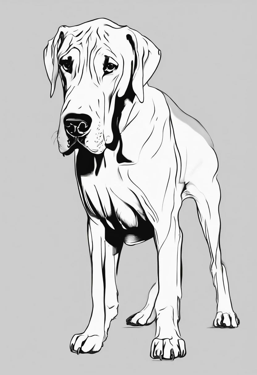 Prominent pure bred (((Great Dane))), Male should be as depicted, slight frame, black hair and of oriental decent, the dog should be a (((Great Dane))), pure bred & majestic, peering into each others eyes, the embodiment of love & respect