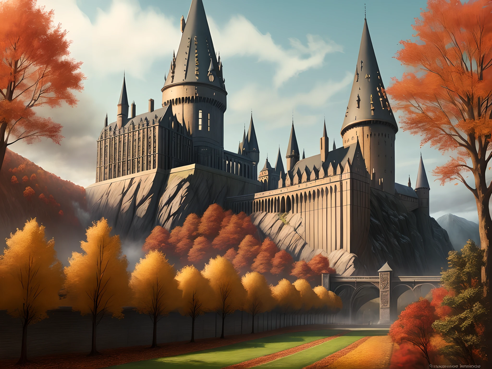 hogwarts during autumn