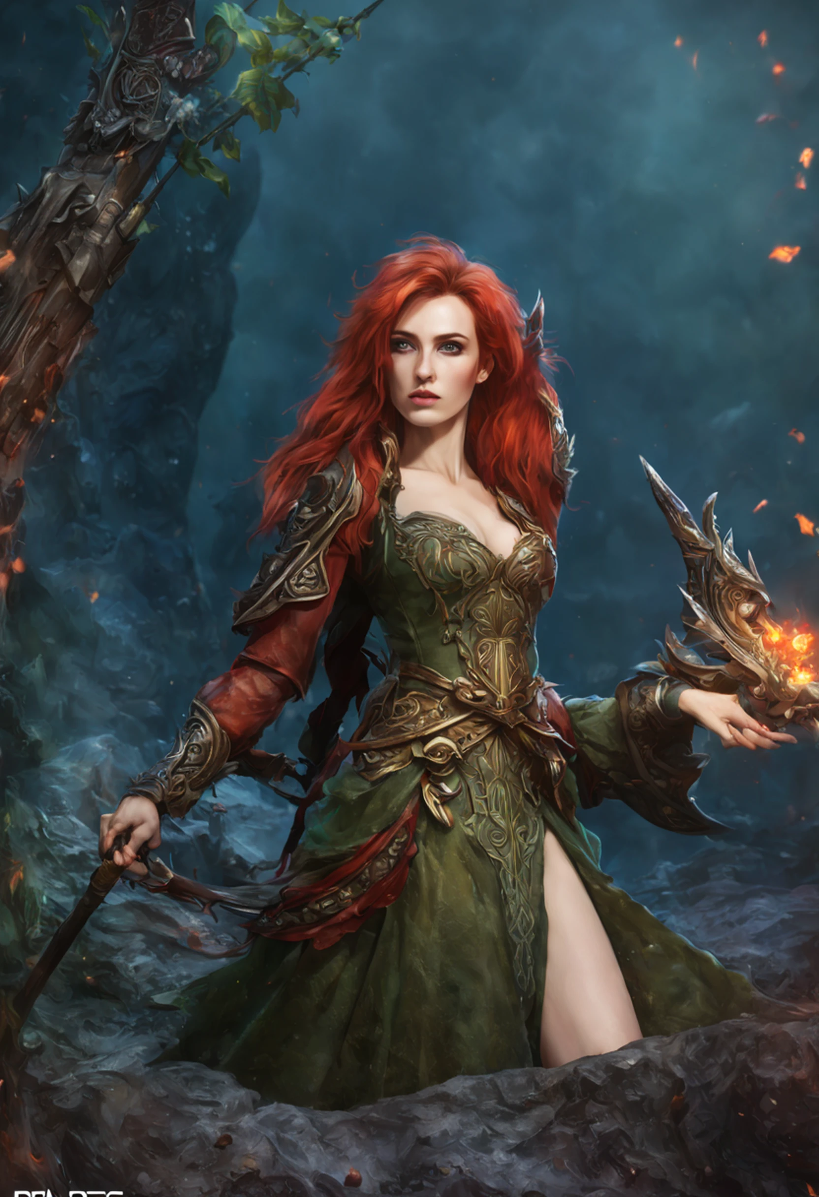 8k, ultra detalhado, master part, melhor qualidade, (extremamente detalhado), Arafed, arte dnd, scenic view, corpo inteiro, Aasimar sorceress casting a flaming spell, Aasimar, female, (Obra-prima 1.3, Detalhes intensos), female, feiticeira, Casting Flaming Spell (Obra-prima 1.3, Detalhes intensos) grandes asas angelicais, Open Blue Angelic Wings (Obra-prima 1.3, Detalhes intensos), magical fantasy background (Obra-prima 1.5, Detalhes intensos), lua, Estrelas, nuvem, vestindo manto branco, Capa roxa, flowing robe (Obra-prima 1.3, Detalhes intensos), Botas de salto alto (Obra-prima 1.3, Detalhes intensos), armado com pessoal, red hair, olhos verdes, olhos intensos, Feminino, Face Ultra Detalhada, (Obra-prima 1.5, melhor qualidade), anatomicamente correto (Obra-prima 1.3, Detalhes intensos), face determinada, Luz Divina, Cinematic lighting, luz suave, silhueta, fotorrealismo, scenic view (Obra-prima 1.3, Detalhes intensos) , Wide-Angle, Ultra-Grande Angular, 8k, Altas, melhor qualidade, Detalhes altos