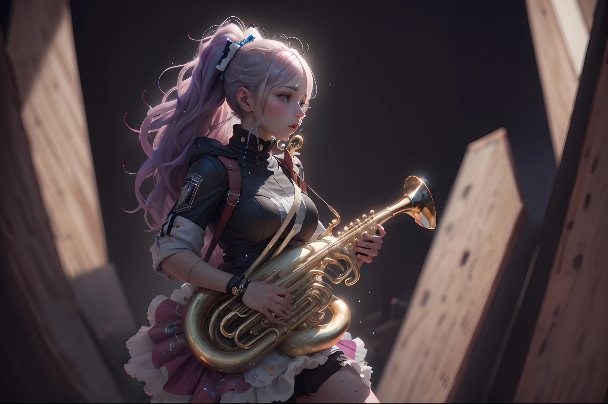 Female tuba player