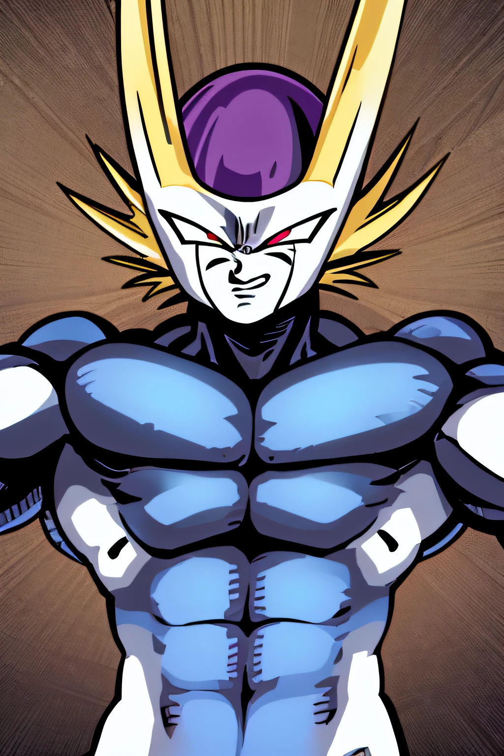 (​masterpiece:1.4、top-quality)、One photo、Unity8k wallpapers、ultra-detailliert、Beautiful and mysterious、detailedbackground、realisitic、独奏、Perfectly detailed face、ighly detailed、１male people、dragon balls、Frieza、my hero akademia、All Might、Frieza and All Might Merge