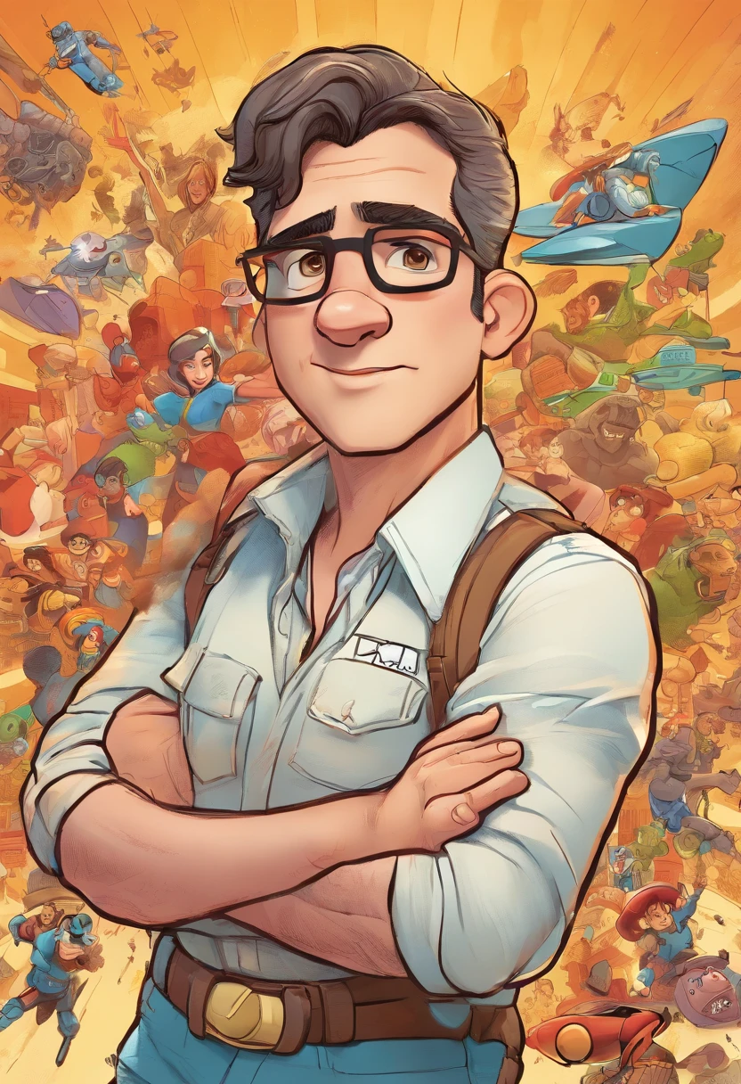 (Estilo Pixar: 1.25) Um retrato corpo inteiro , textura natural da pele, Texturas 4k, HDR, intrincado, altamente detalhado, foco nítido, cinematic appearance, hiperdetalhado, com duvida, olhar expressivo