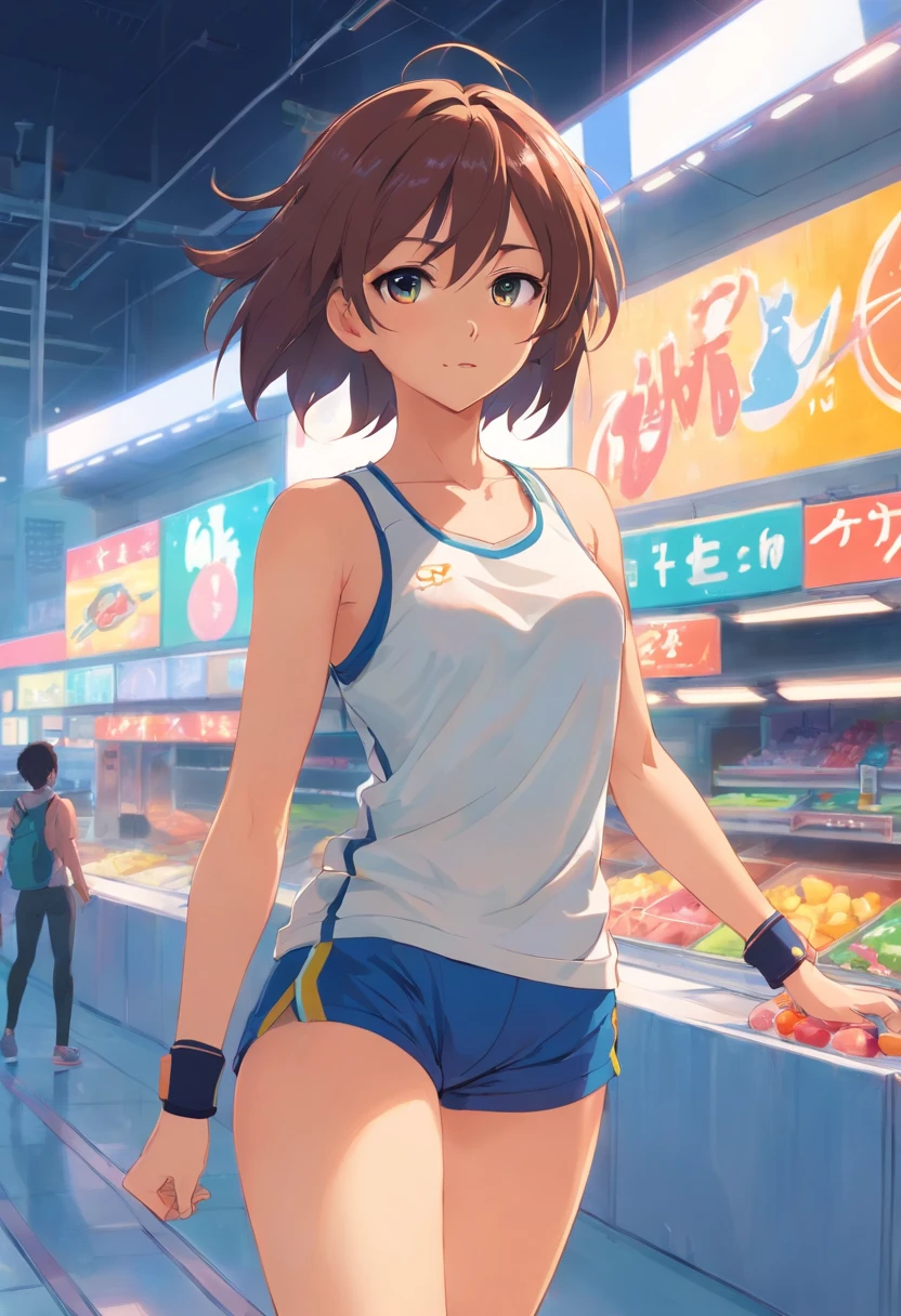 chica con ropa deportiva sexi y un cuerpo sexi