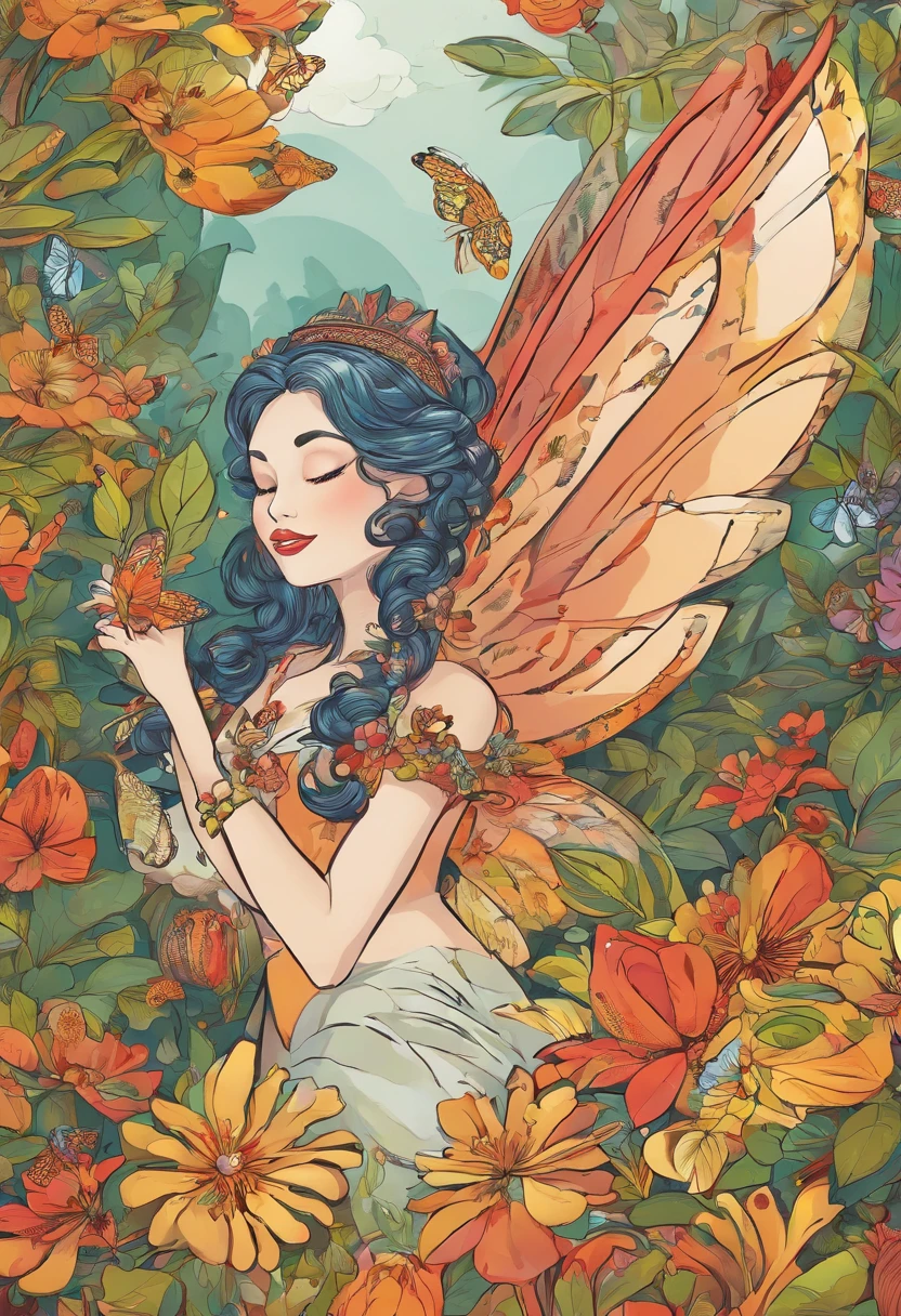 Joaninha curiosa na floresta em desenho 3D Dona Joaninha era uma pequena criatura encantadora, com um corpo arredondado e pequeninas asas delicadas que tremulavam suavemente quando ela se movia. Seu corpo era pintado em tons vibrantes de vermelho e preto, with black dots forming a graceful pattern on the wings.