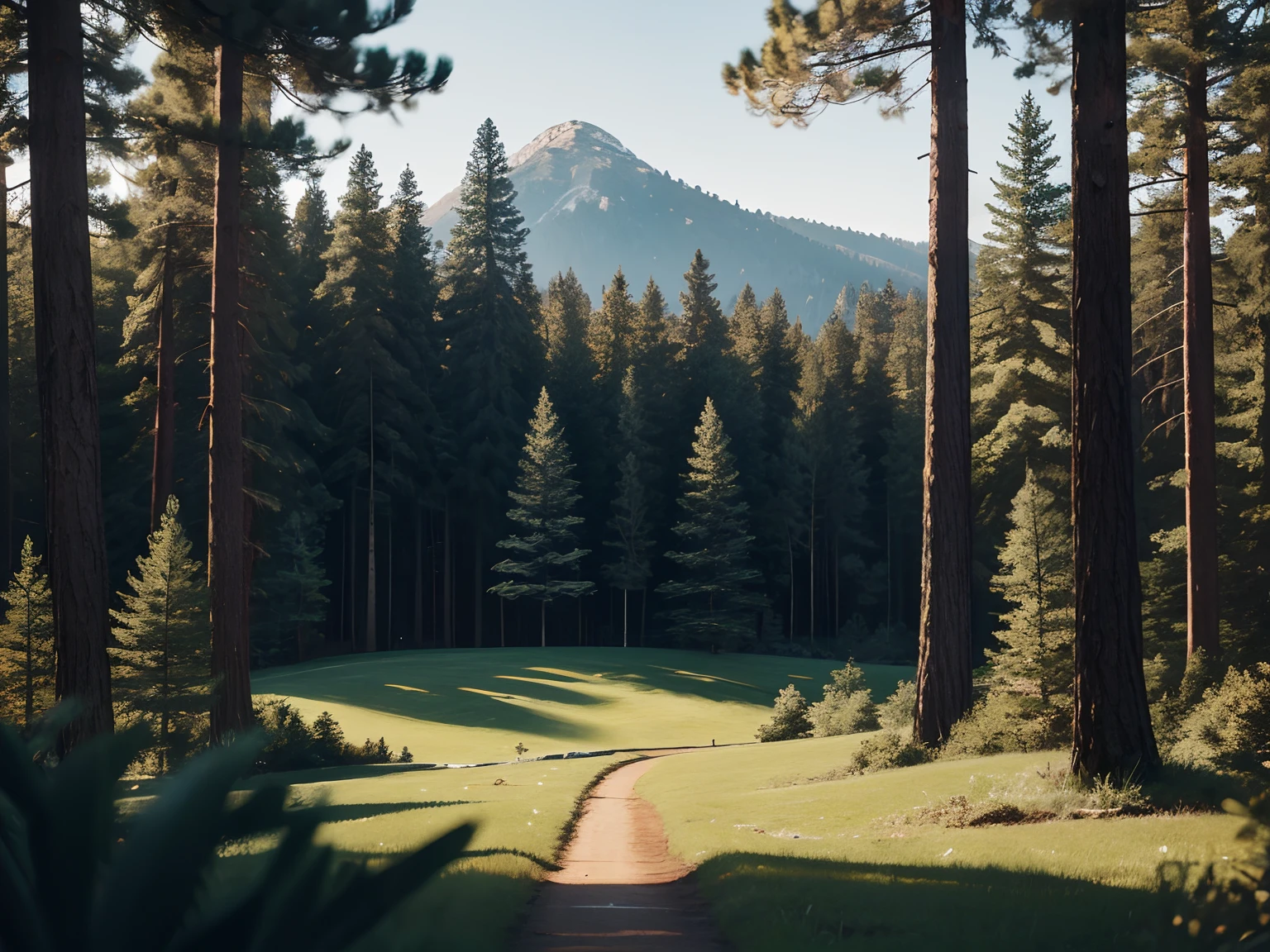 Photorealistic Production, (Landscape Image of a green hill with Pine Trees), Wide Scene Shot, Dynamic Angle, View From Front, Movie Still, Insane Details, Intricate Scene Details, Cinematic Shot and Lighting, Bokeh Effect, Vibrant and Realistic Colors, Masterpiece, Sharp Focus, Ultra Detailed, Taken with DSLR Camera, Realistic Photography, Depth of Field, Incredibly Realistic Environment and Scene, Master Composition and Cinematography, Trending on Artstation--Style Raw