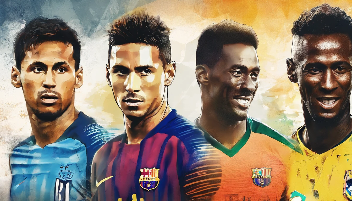 messi neymar ronaldo with pele