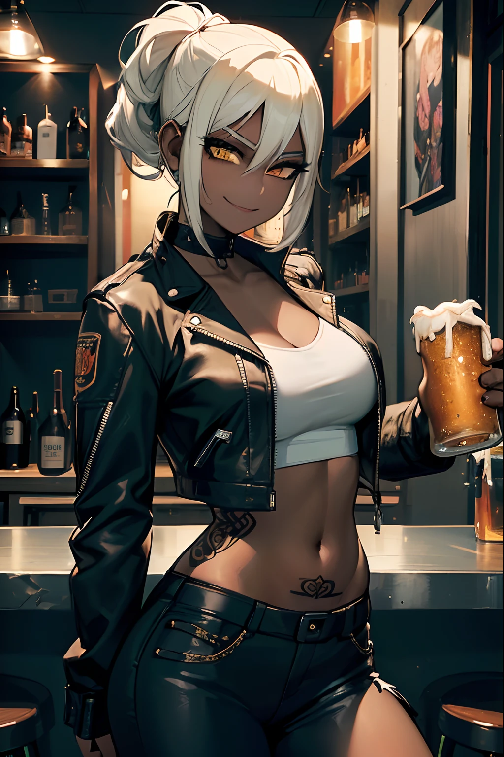 mirko mha, dark-skinned female, nudity, muscular, big breasts, nudity, cowboy shot, NSFW, nude, holding a beer, nsfw, (best quality:1.4), masterpiece, working in a strip club, fishnets, , exposed breasts, dancing on a stripper pole, thin waist, slutty, suggestive, dirty strip club, neon lights, spread legs, , huge breasts, huge ass, tight waist, seductive expression, night club, nsfw nudity, , big breasts, skinny, exposed breasts, sweaty, wet skin, humid climate, (nudity), (slutty), massive breasts, breast indentation, lewd, nsfw, no clothing, nudity, sex, oiled skin, dark lipstick,, rabbit ears,rabbit ears,rabbit girl,abs, muscular female,red eyes, dark-skinned female,dark skin,animal ears,white hair